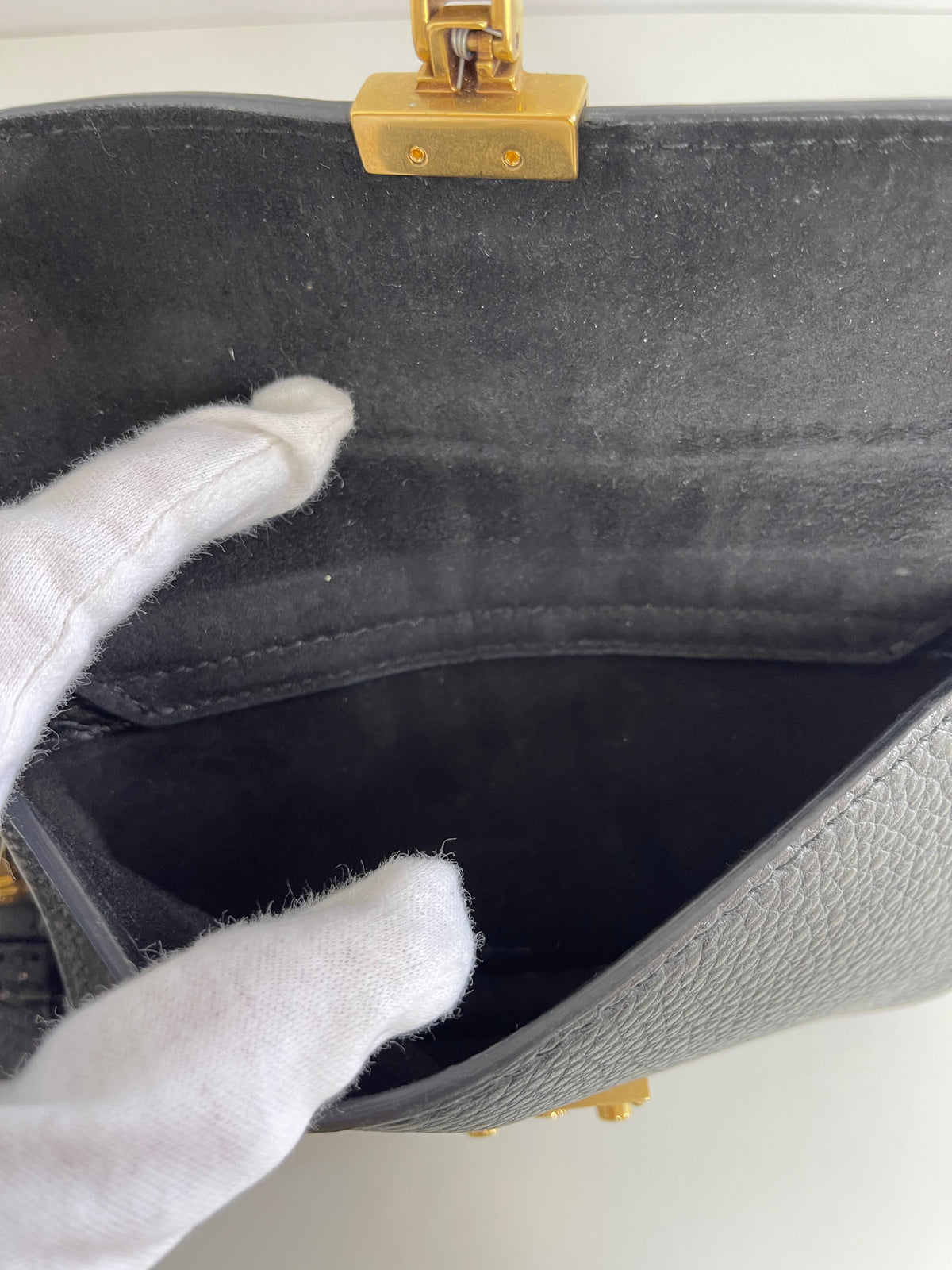 Dior Dioraddict Wristlet Clutch Grained Leather