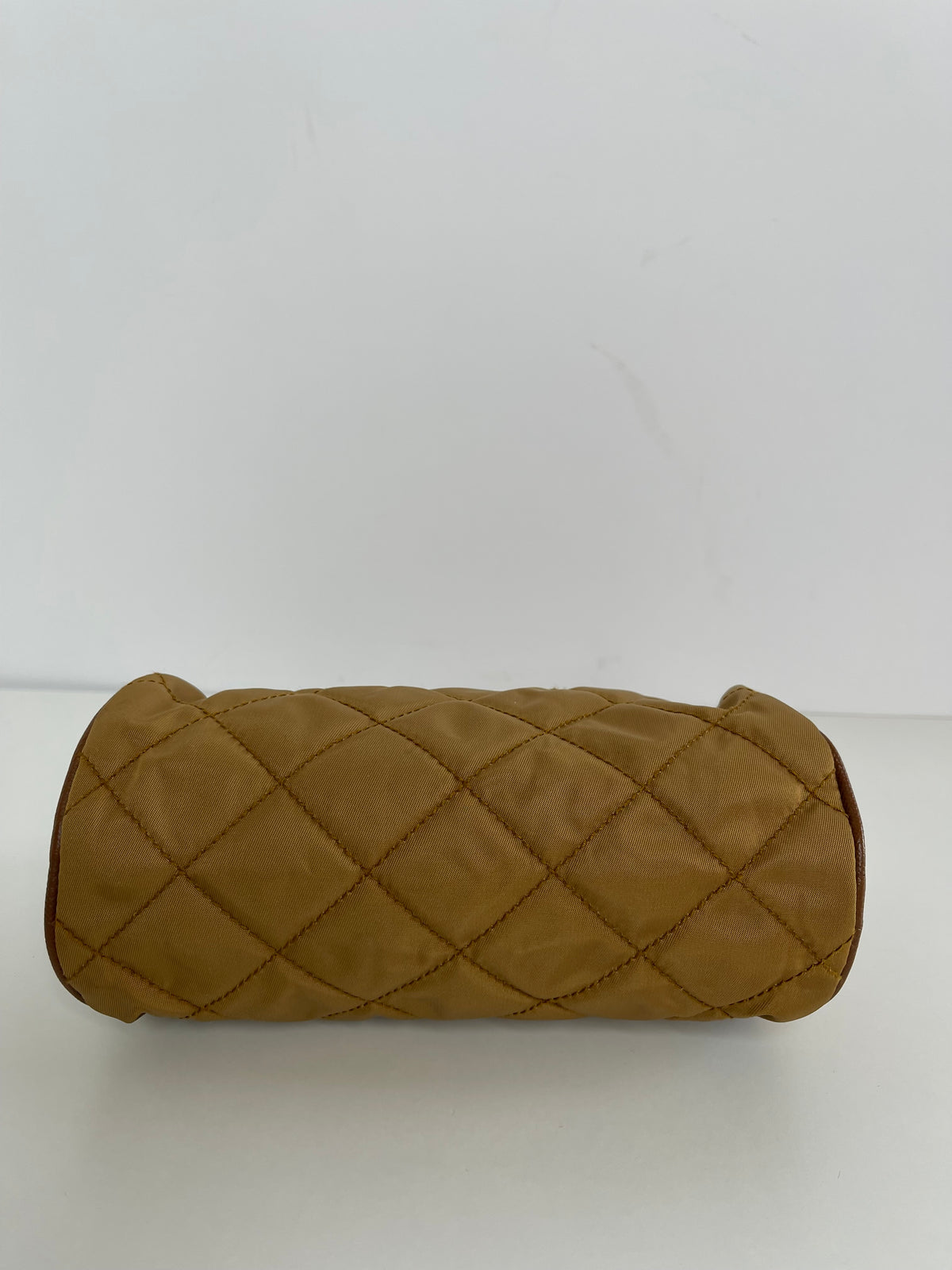 Prada Mini Tessuto Quilted Barrel Bag