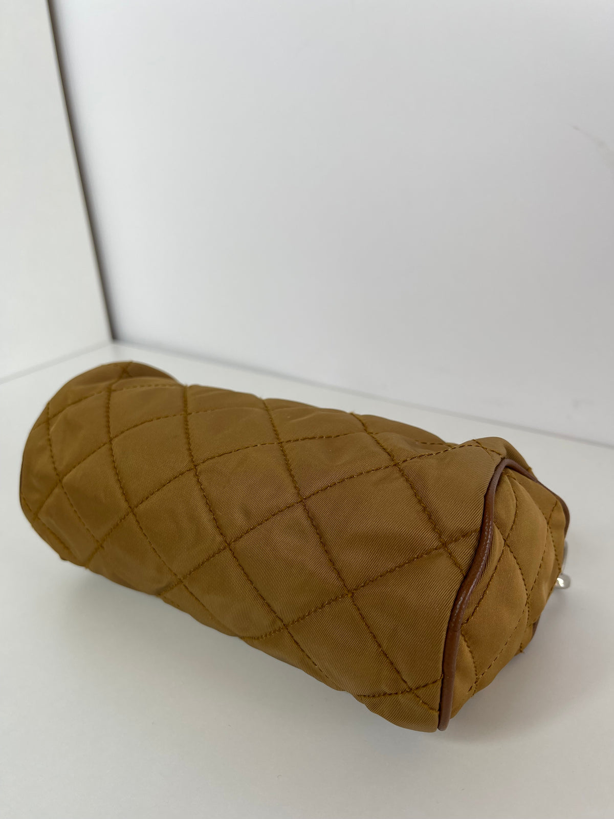Prada Mini Tessuto Quilted Barrel Bag