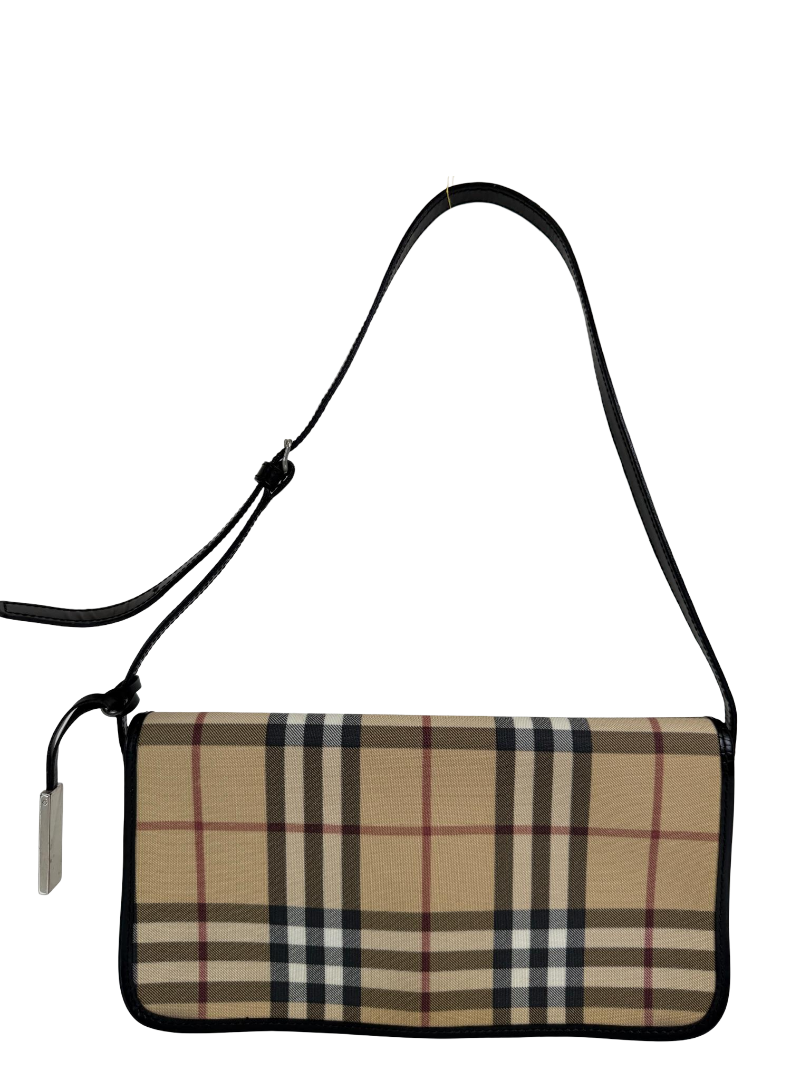 Burberry Nova Check Coated Canvas Shoulder Bag