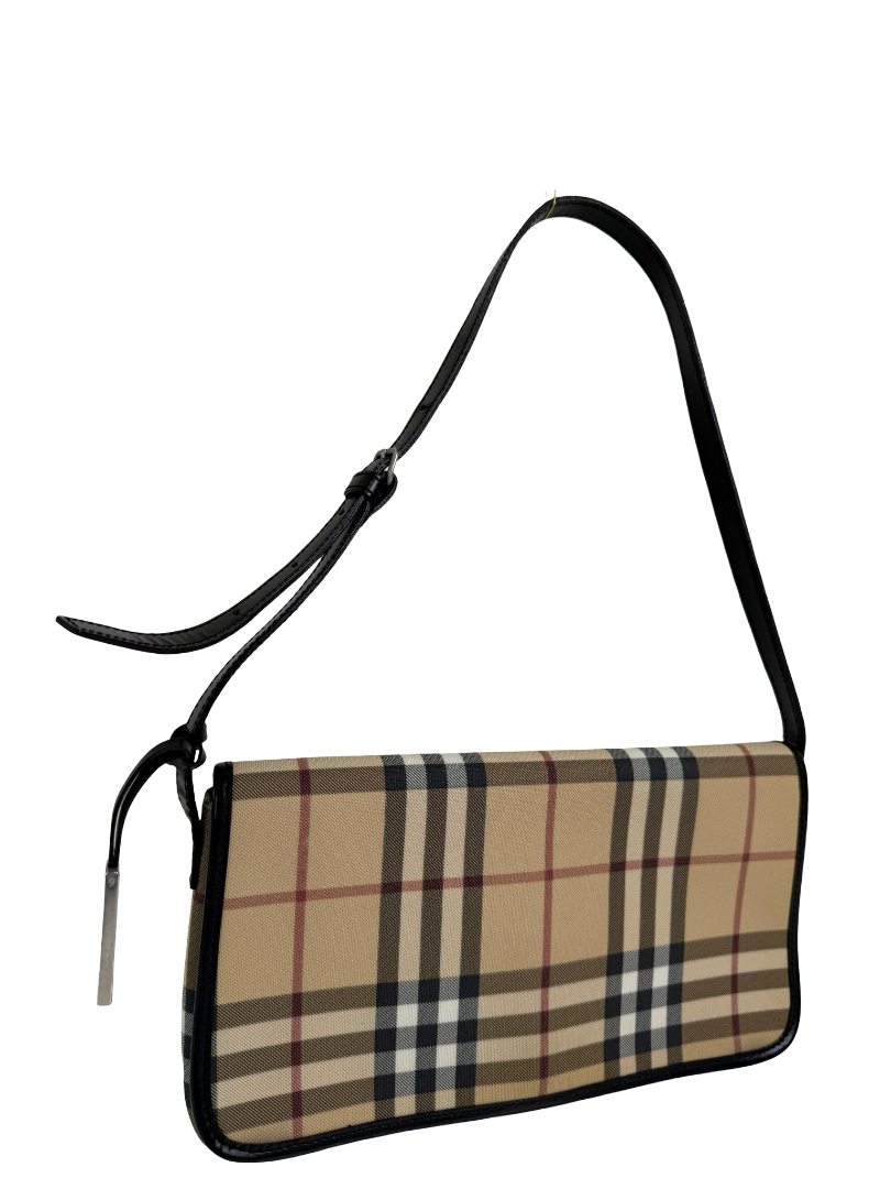 Burberry Nova Check Coated Canvas Shoulder Bag