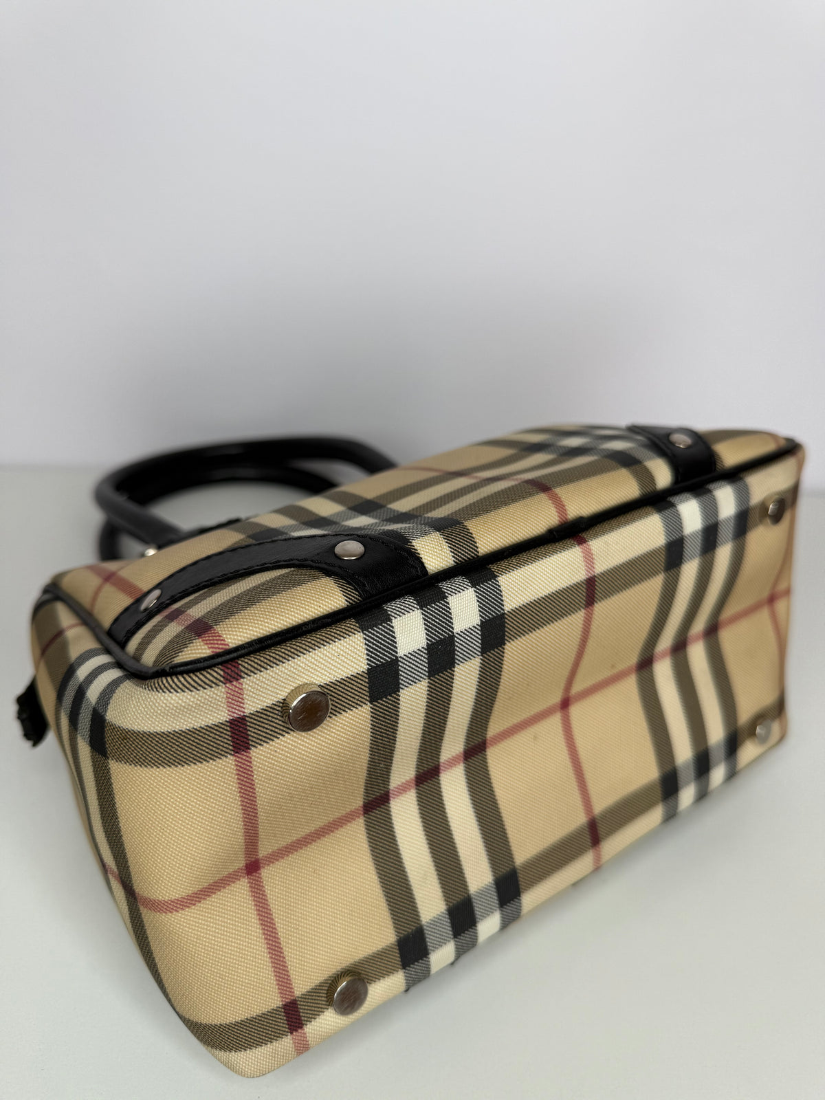 Burberry House Check Coated Canvas Chester Bowling Bag