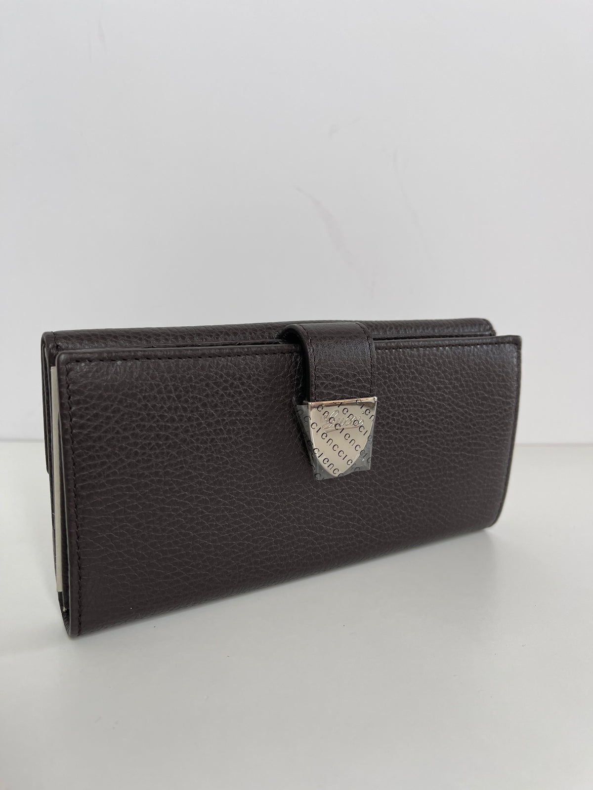Gucci Dark Brown Leather Continental Wallet
