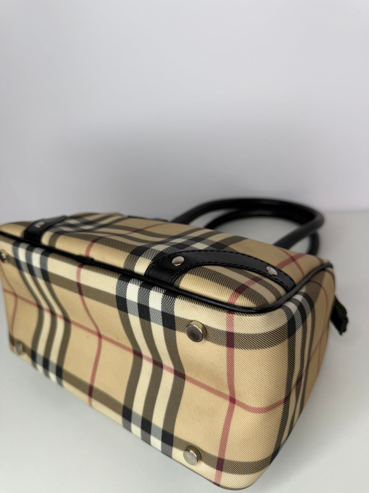 Burberry House Check Coated Canvas Chester Bowling Bag