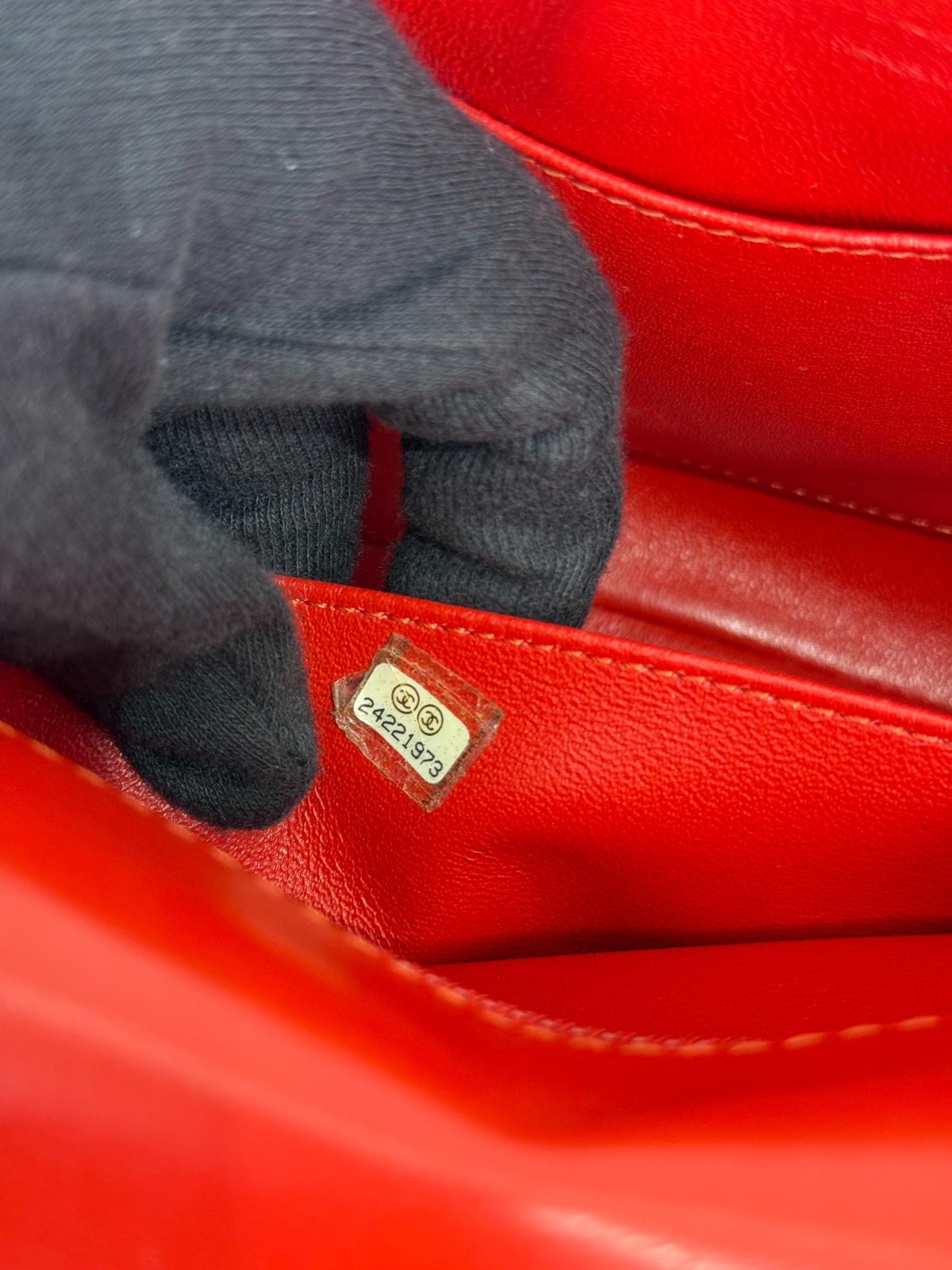 Chanel Red Calfskin Quilted Medium Rock My Shoulder Flap Bag