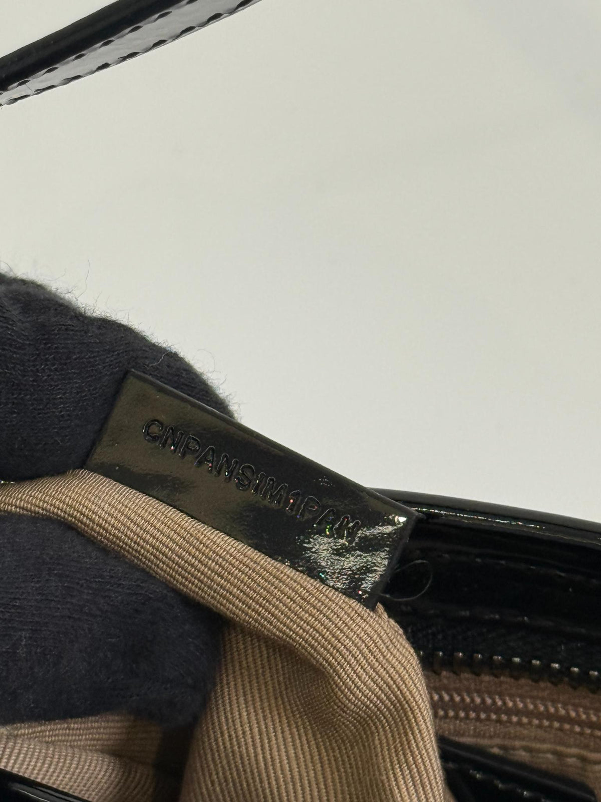 Burberry Nova Check Black Patent Leather Pochette