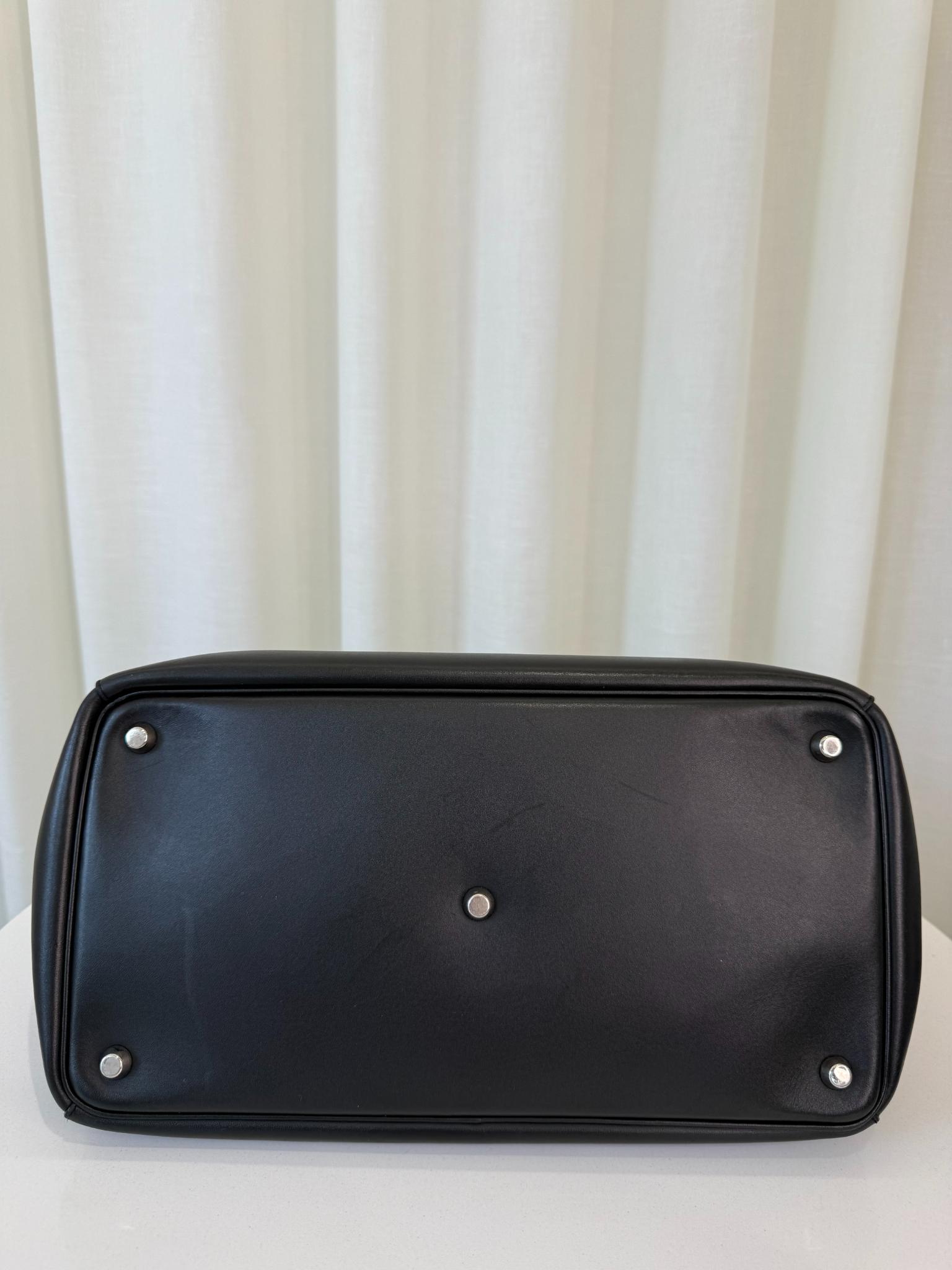 Christian Dior Diorissimo Black Smooth Calfskin Leather Large Tote