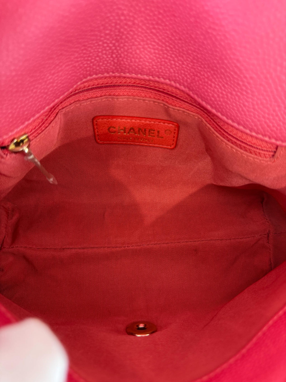 Chanel City Walk Pink Caviar Quilted Small Flap Bag