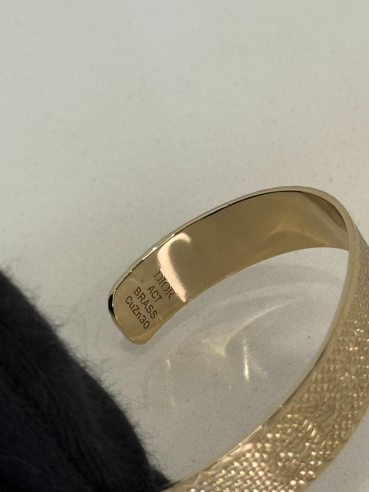 Christian Dior Code Bangle Gold-Finish Metal