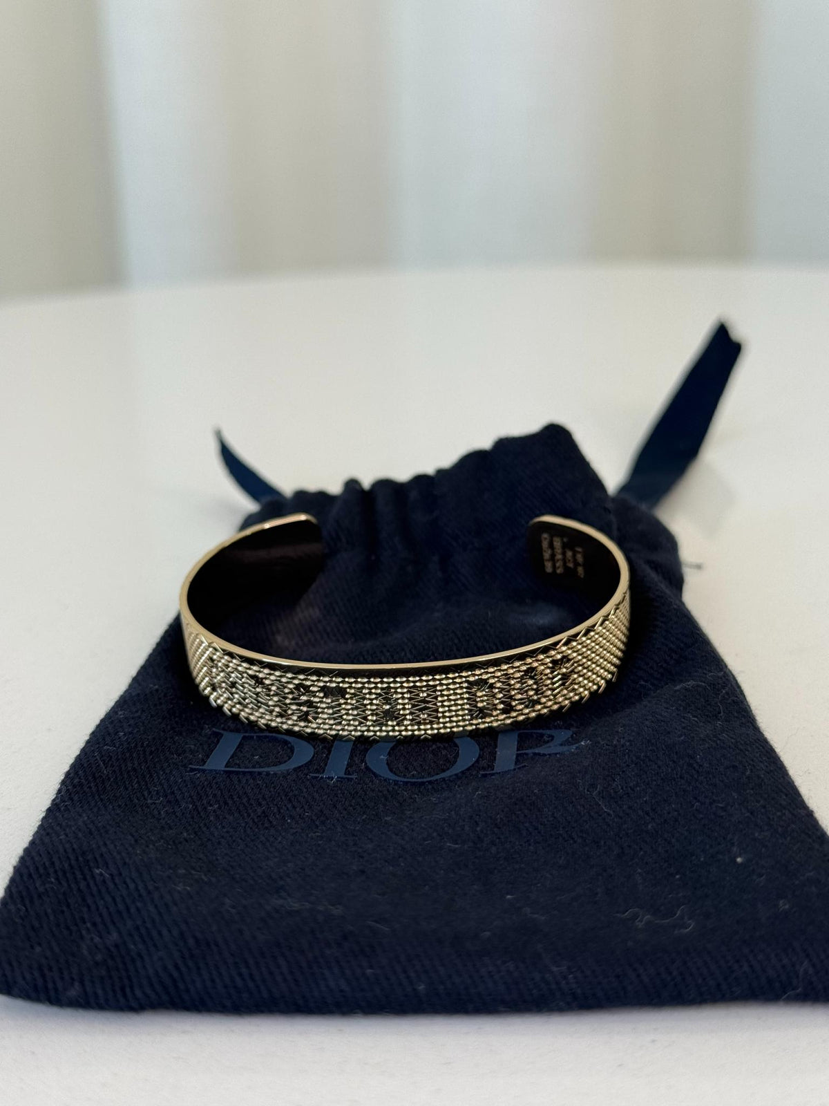 Christian Dior Code Bangle Gold-Finish Metal
