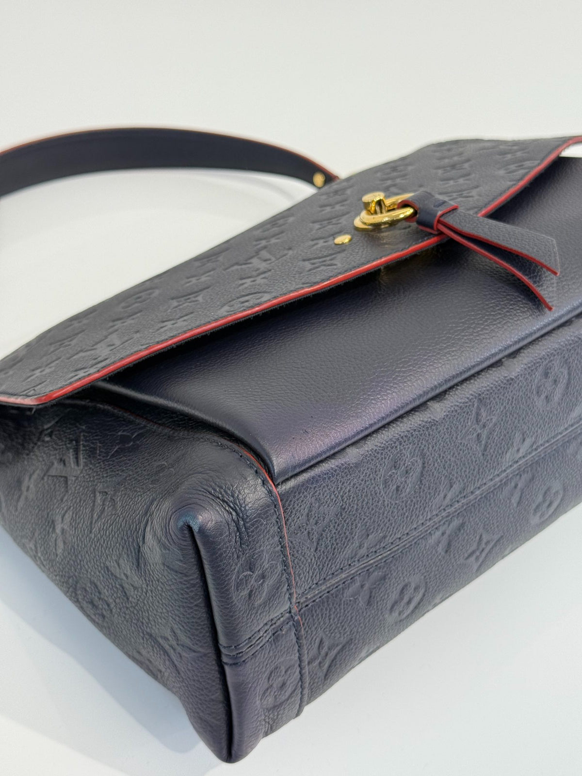 Louis Vuitton Marine/Rouge Monogram Empreinte Leather Blanche MM Bag