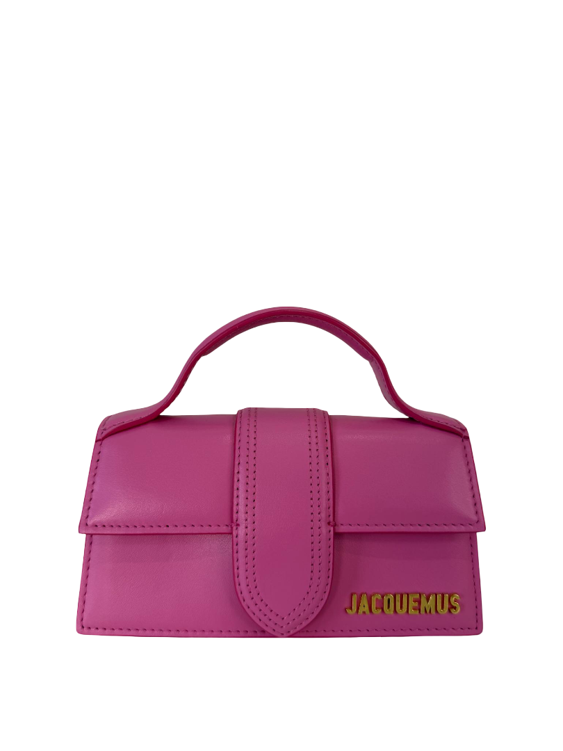 Jacquemus Le Bambino Leather Crossbody Bag In Neon Pink