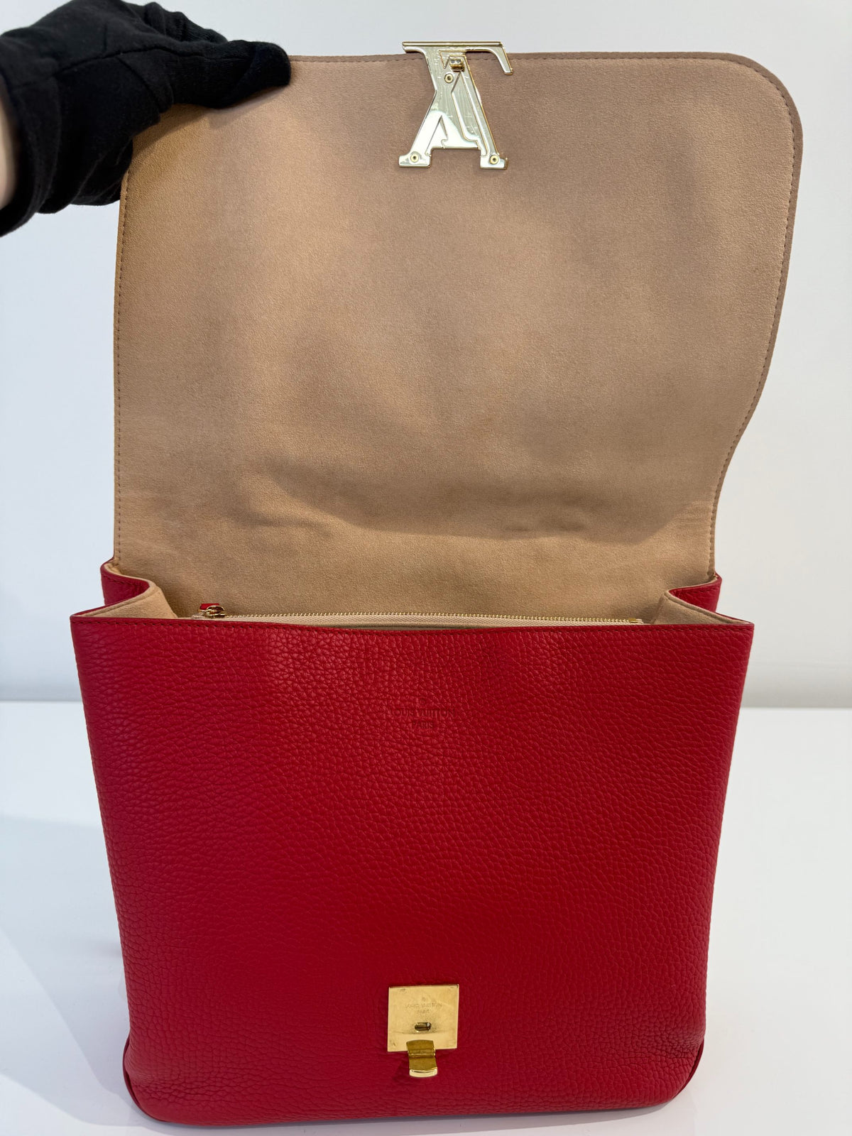 Louis Vuitton Coquelicot Taurillon Leather Volta Bag