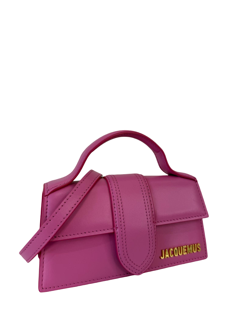 Jacquemus Le Bambino Leather Crossbody Bag In Neon Pink