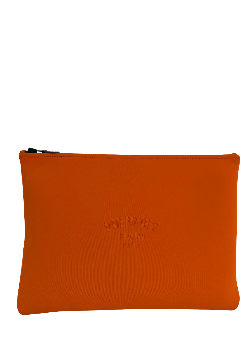 Hermès Neobain Medium Orange Flat Case