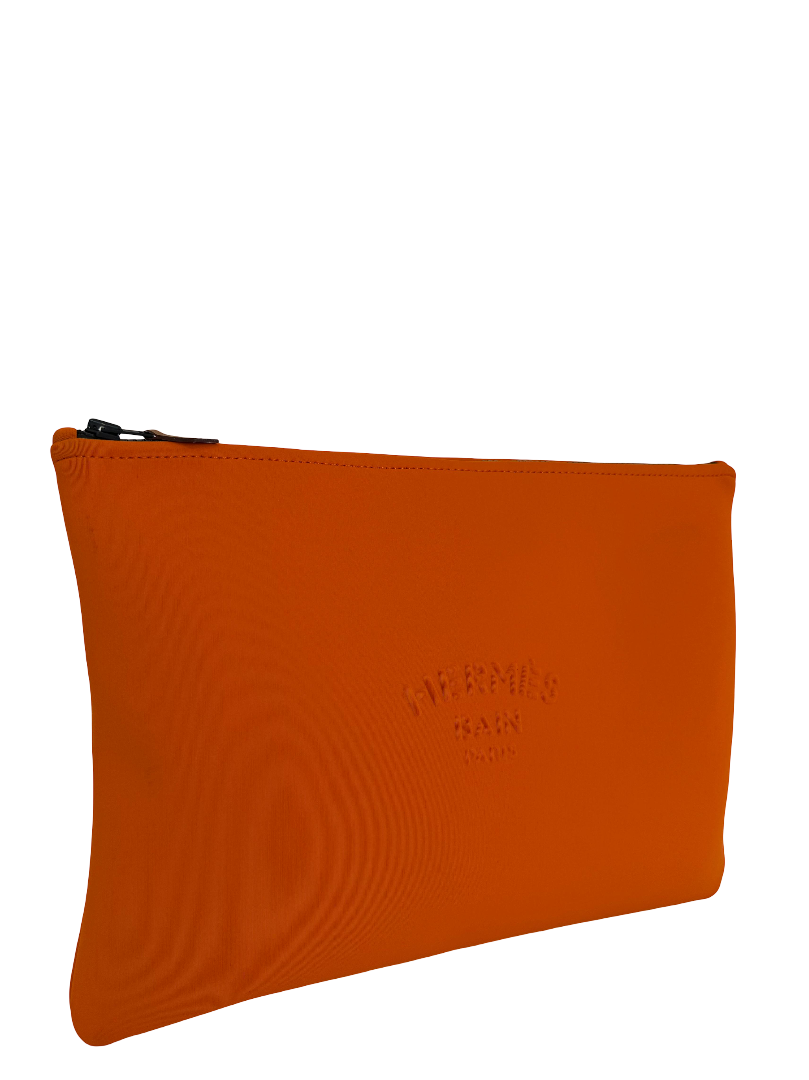 Hermès Neobain Medium Orange Flat Case