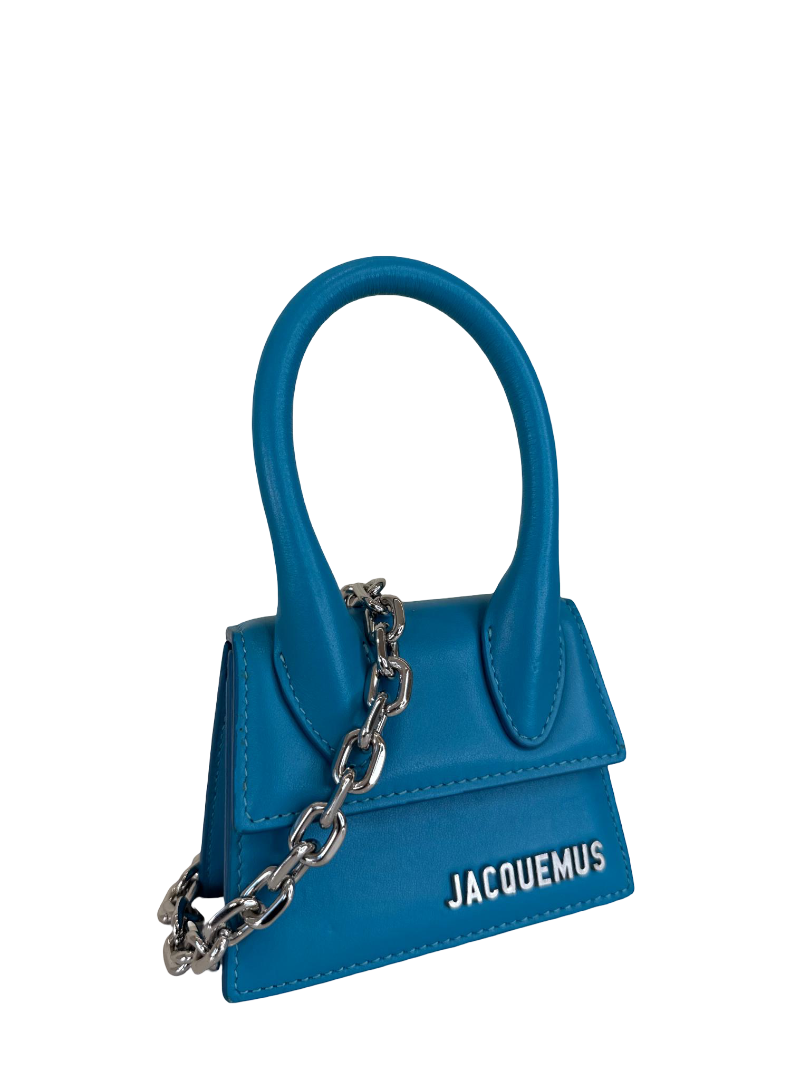Jacquemus Le Chiquito Mini Turquoise Metallic Strap