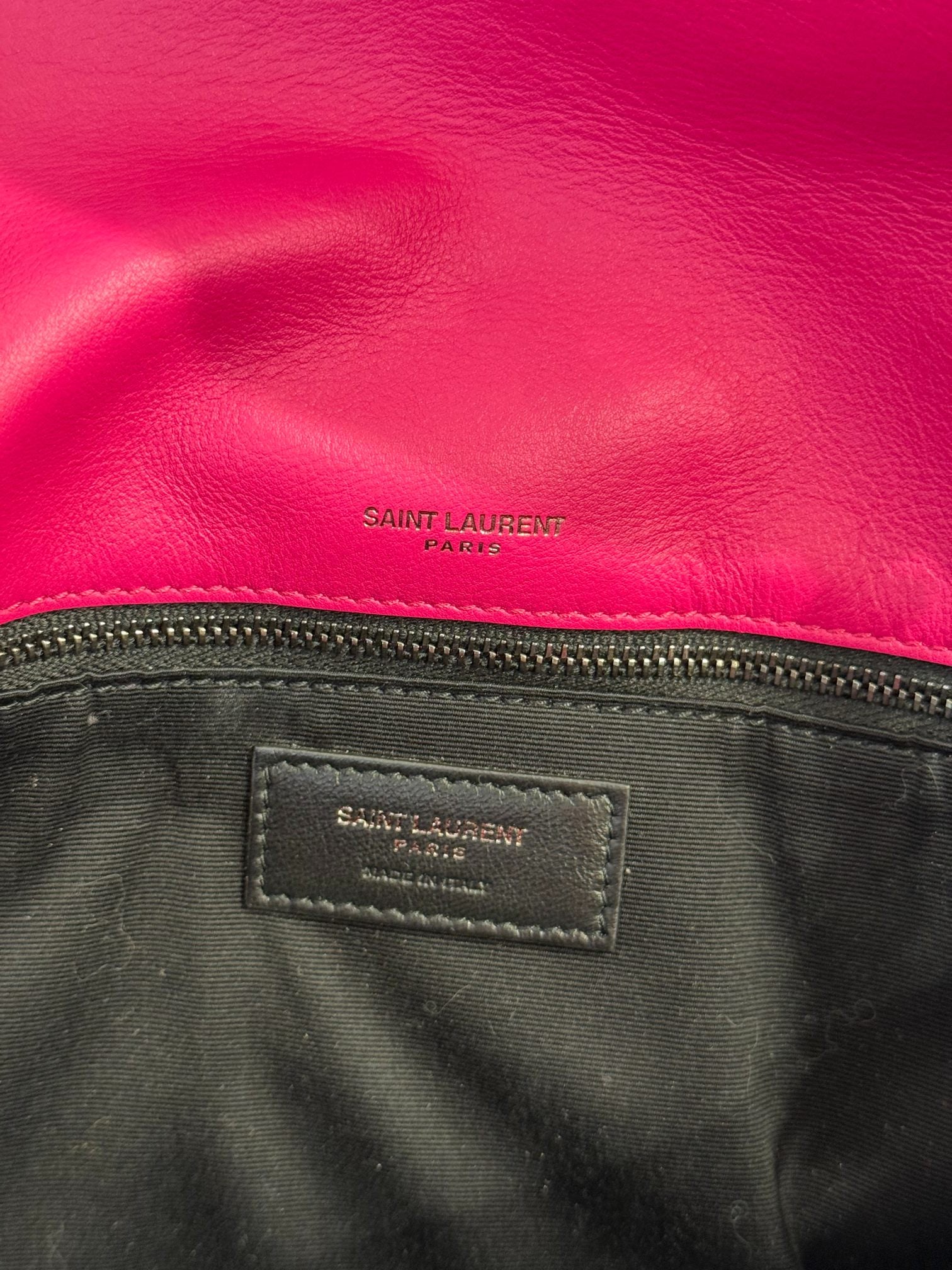 Saint Laurent Niki Medium Boucle Tweed Shoulder Bag Magenta