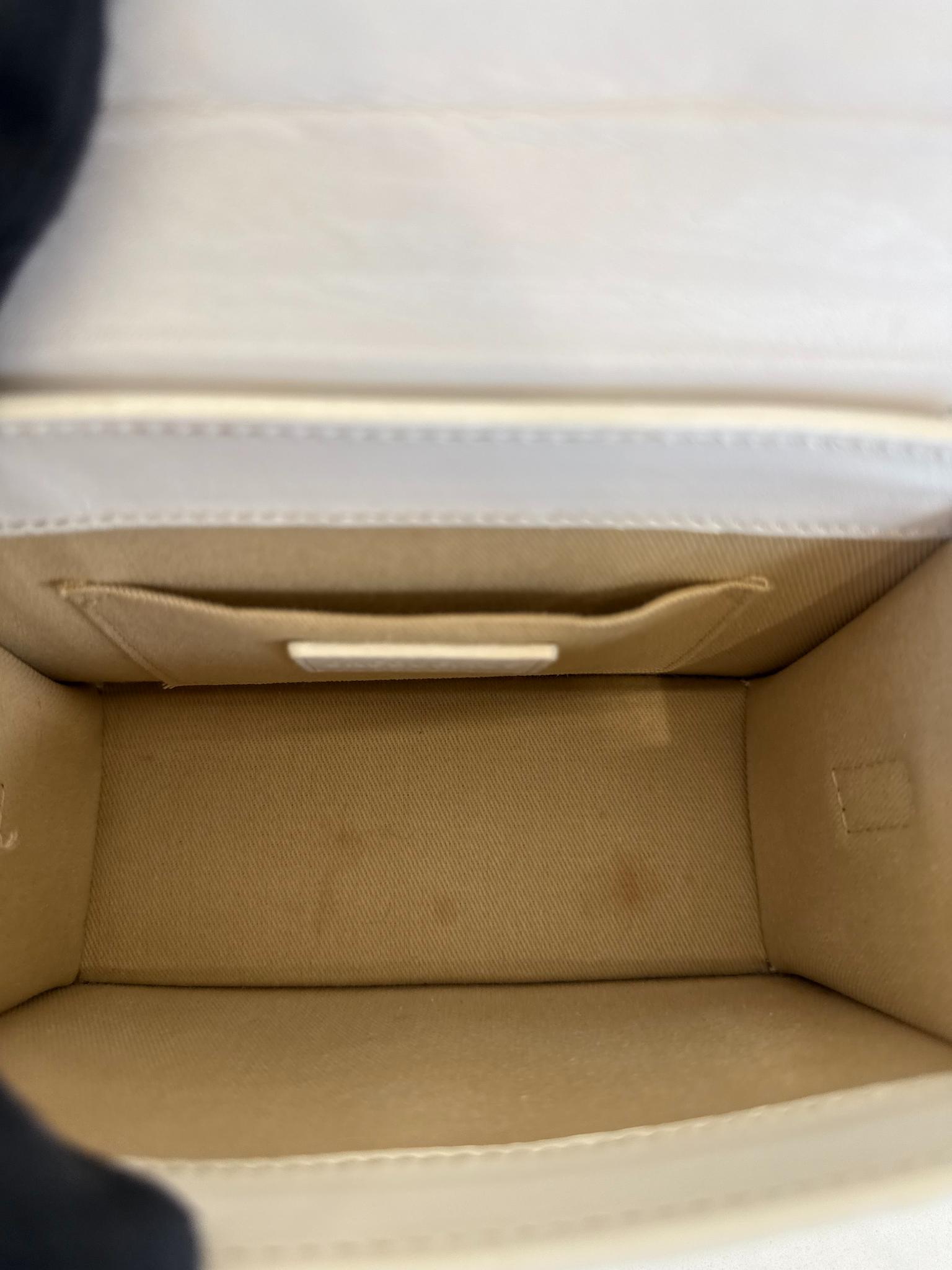 Jacquemus Le Chiquito Noeud Coiled White Leather Handbag