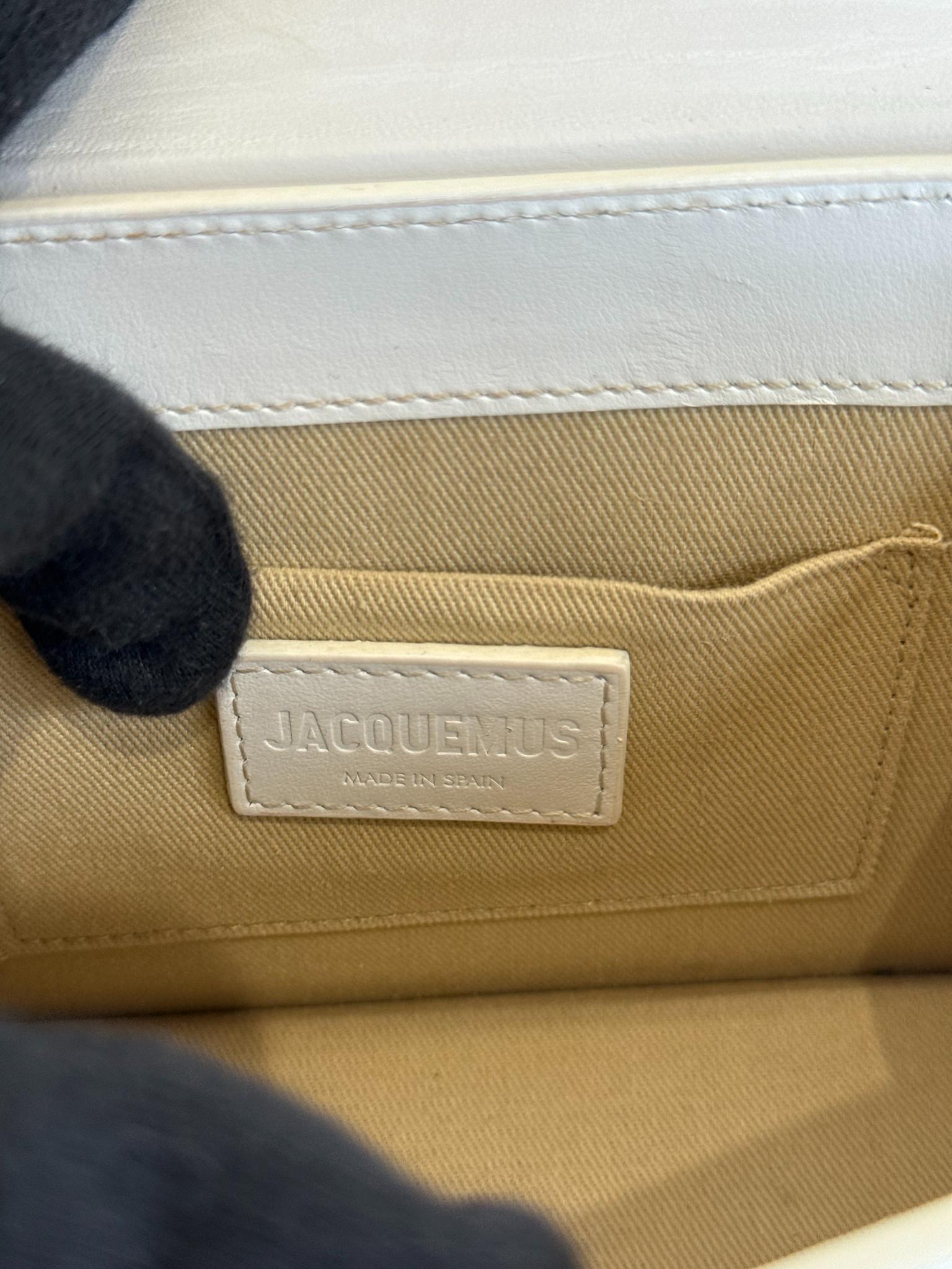 Jacquemus Le Chiquito Noeud Coiled White Leather Handbag