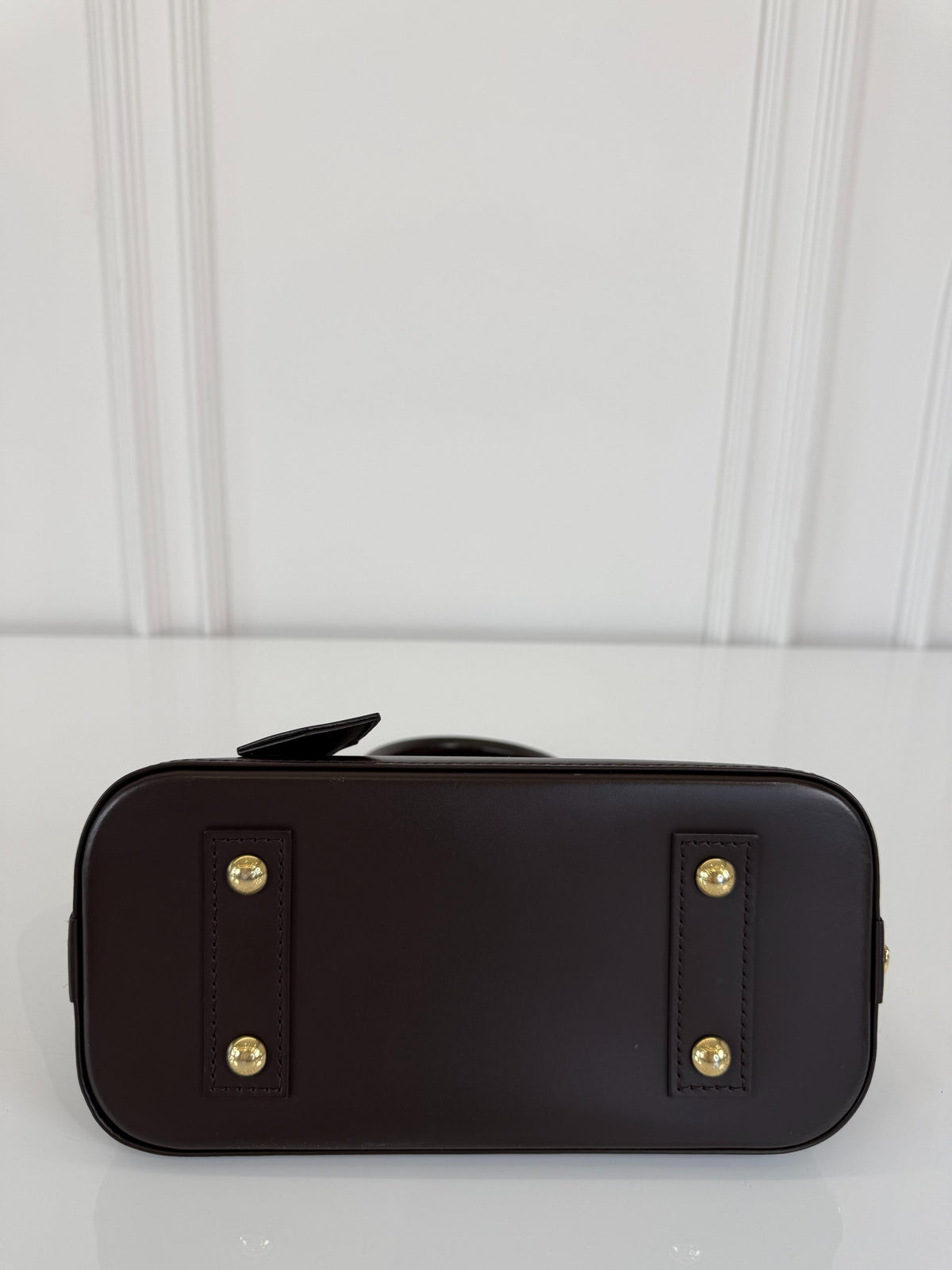 Louis Vuitton Alma BB Damier Ebene Canvas with H.B Initials
