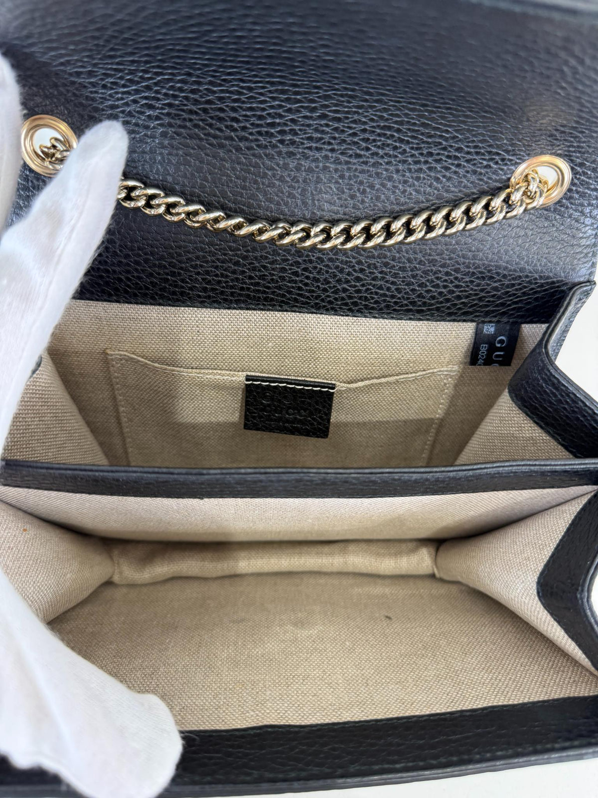 Gucci Dollar Calfskin Interlocking G Black Leather Crossbody bag