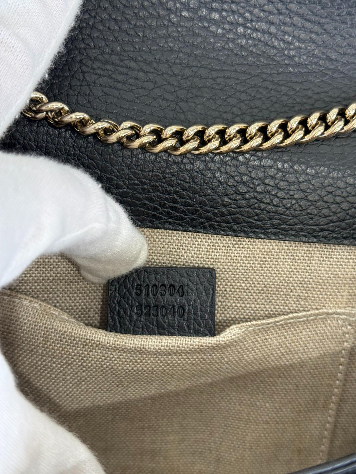 Gucci Dollar Calfskin Interlocking G Black Leather Crossbody bag