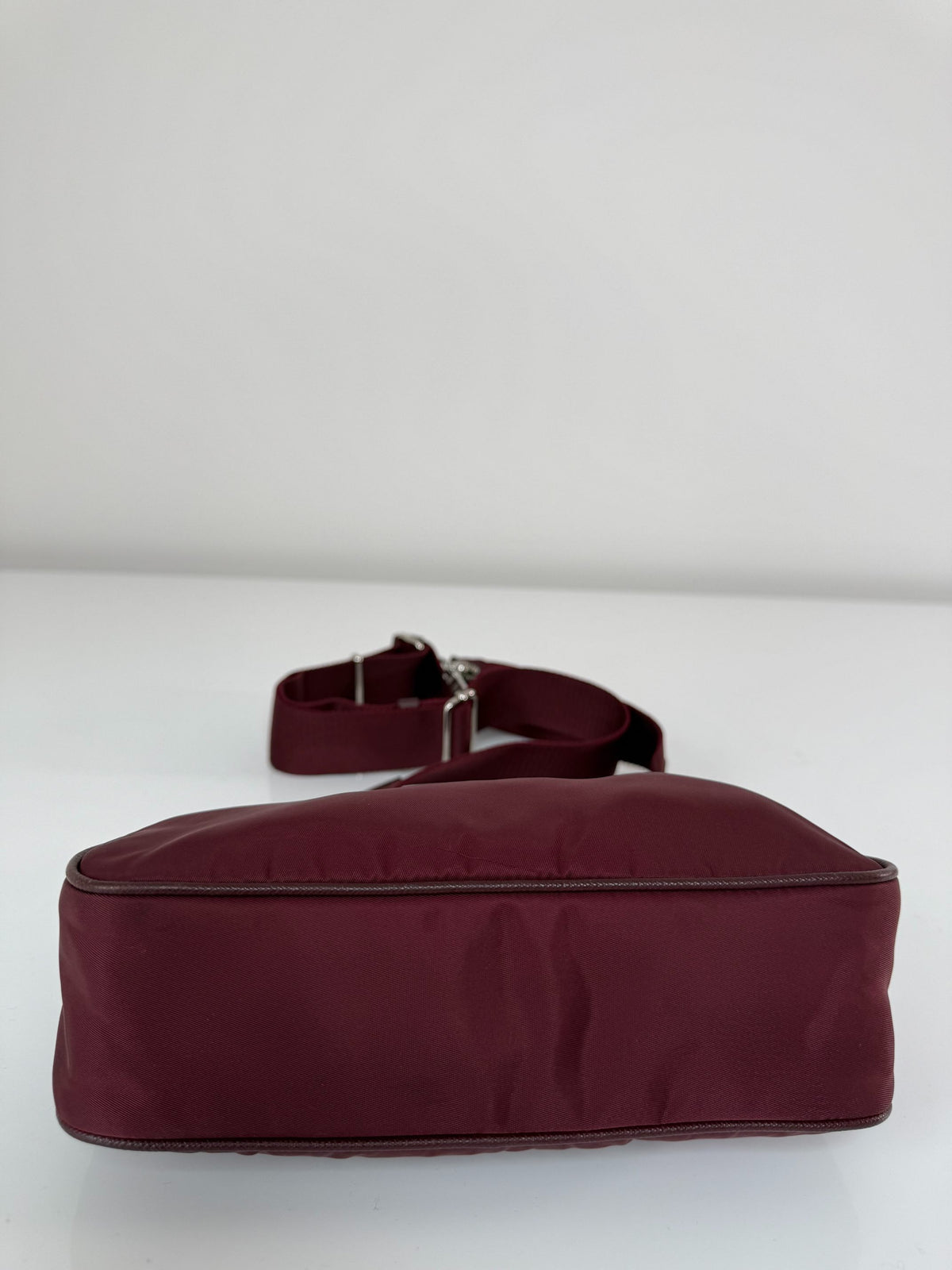 Prada Re-Edition 2005 Re-Nylon Burgundy Crossbody Bag