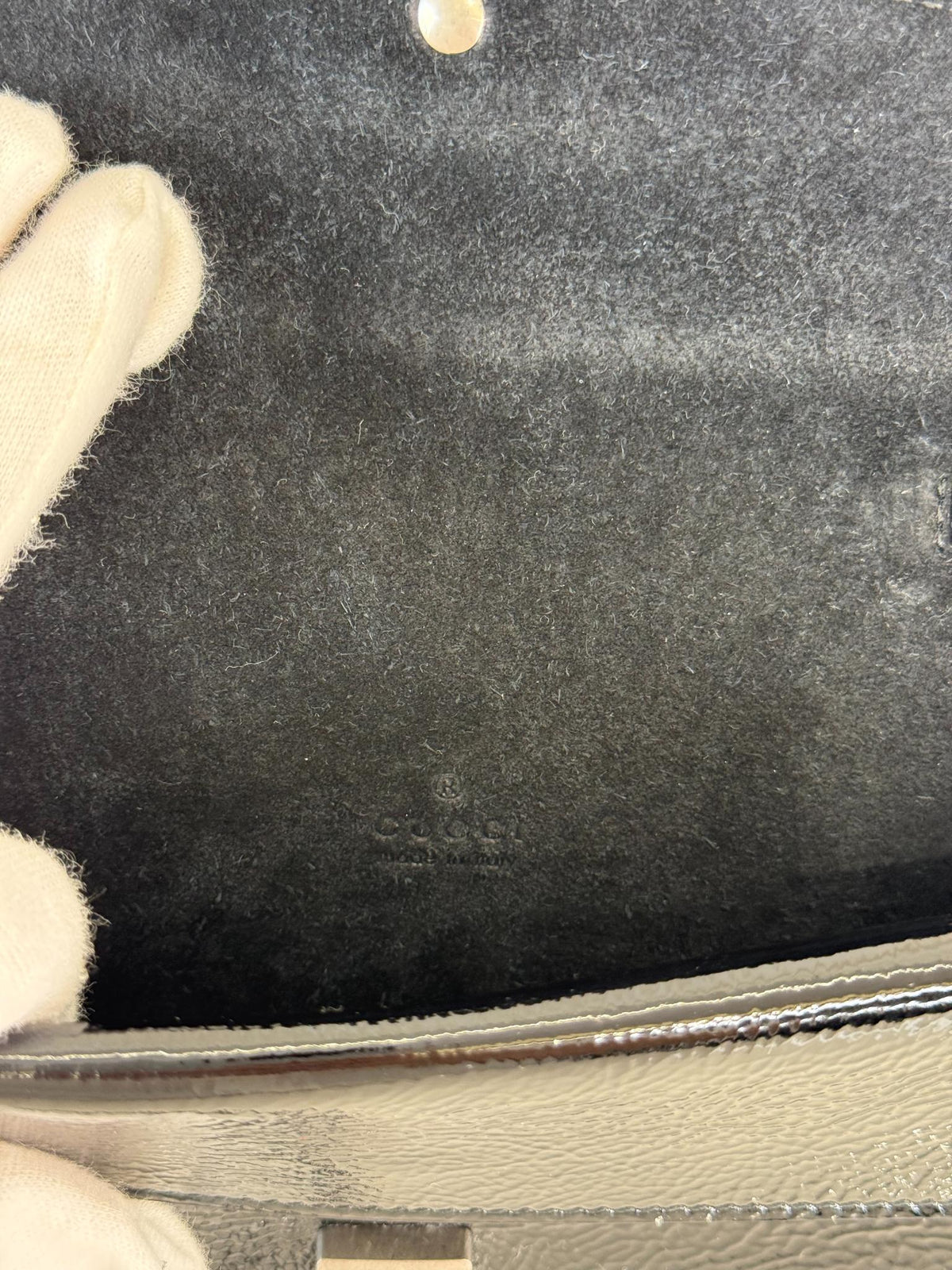 Gucci Mini Dionysus Black Crinkled Patent Leather Bag