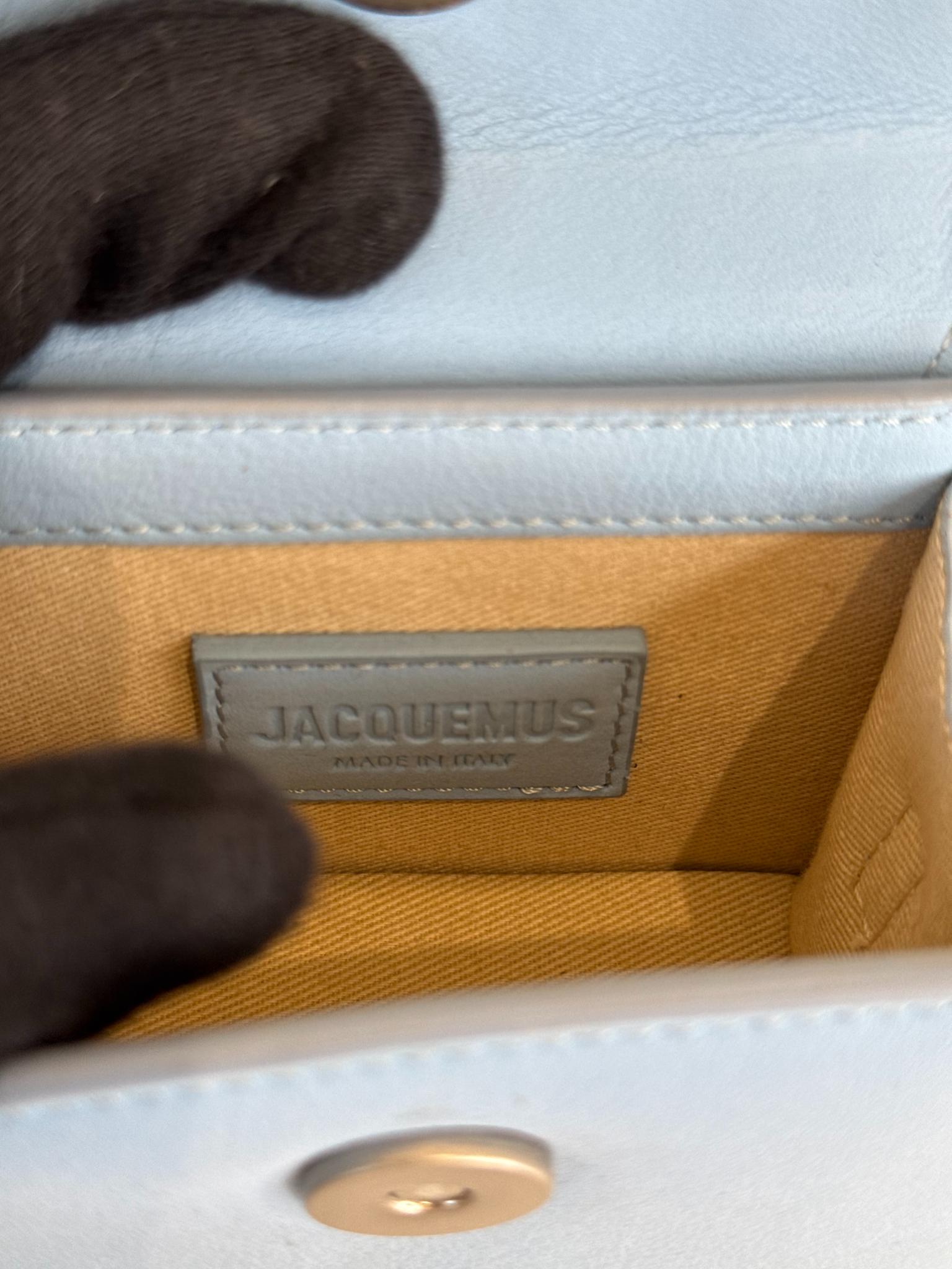 Jacquemus Le Chiquito Mini Light Blue Leather Bag