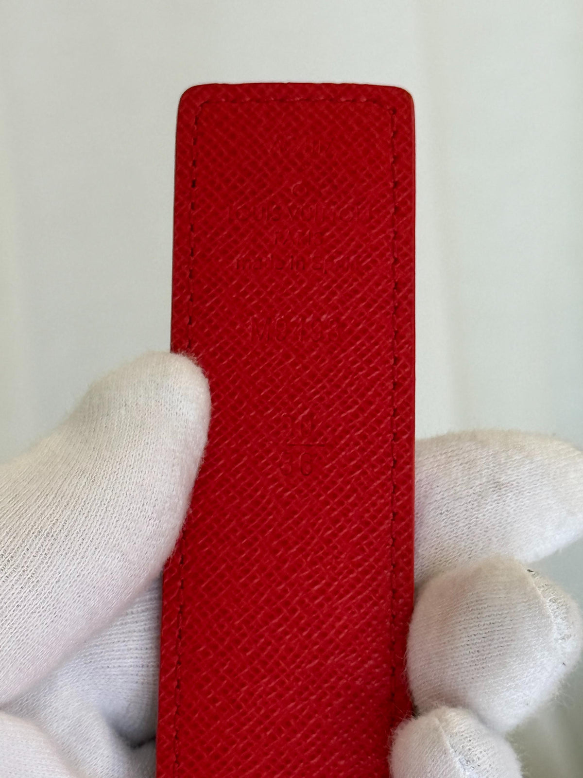Louis Vuitton LV Initiales 30mm Reversible Belt Red Monogram Canvas