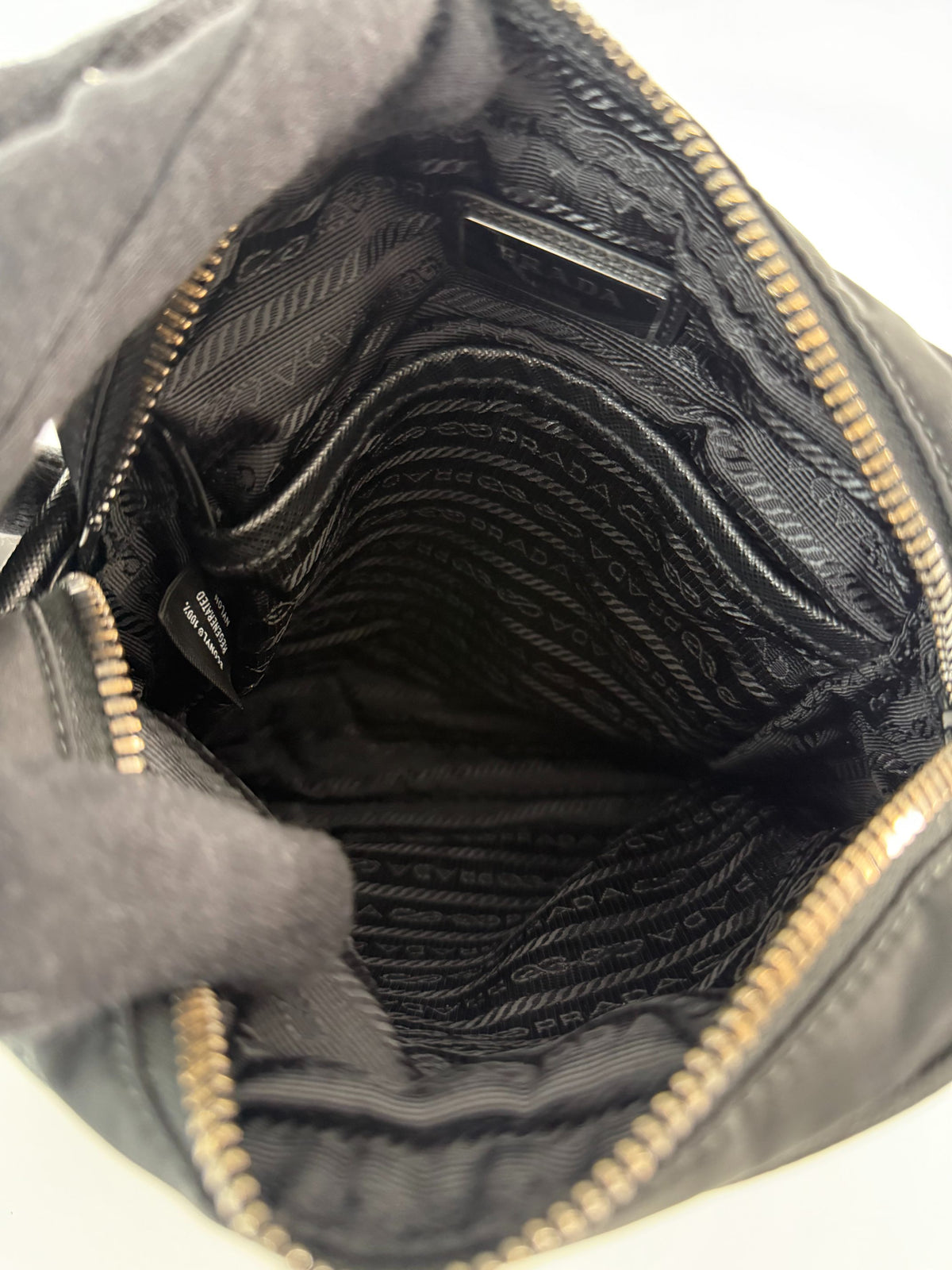 Prada Men's Re-Nylon/Saffiano Black Crossbody Bag