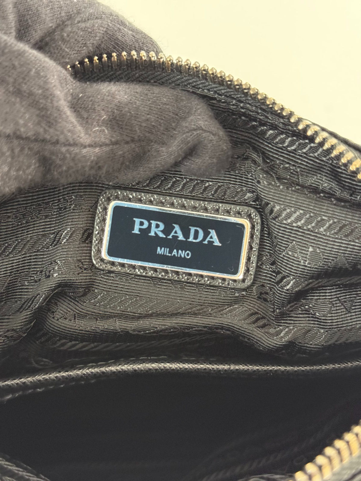Prada Men's Re-Nylon/Saffiano Black Crossbody Bag
