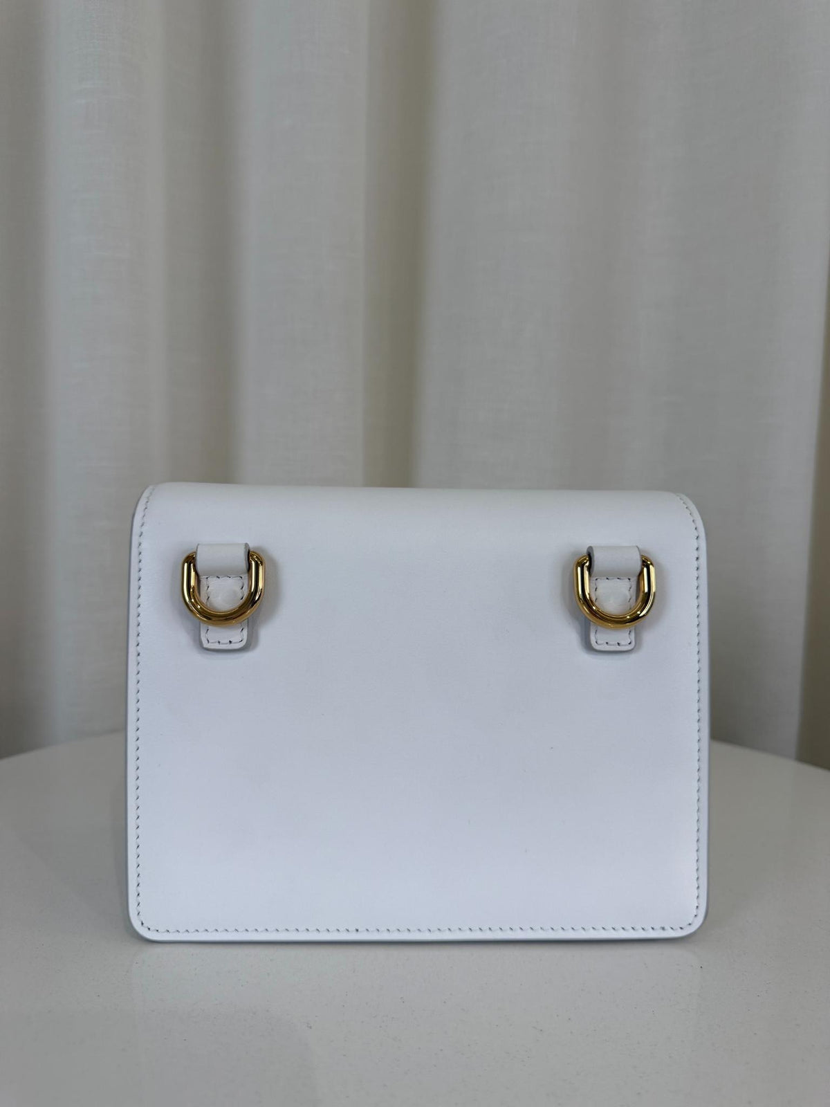 Dolce Gabbana 3.5 White Leather Crossbody Bag
