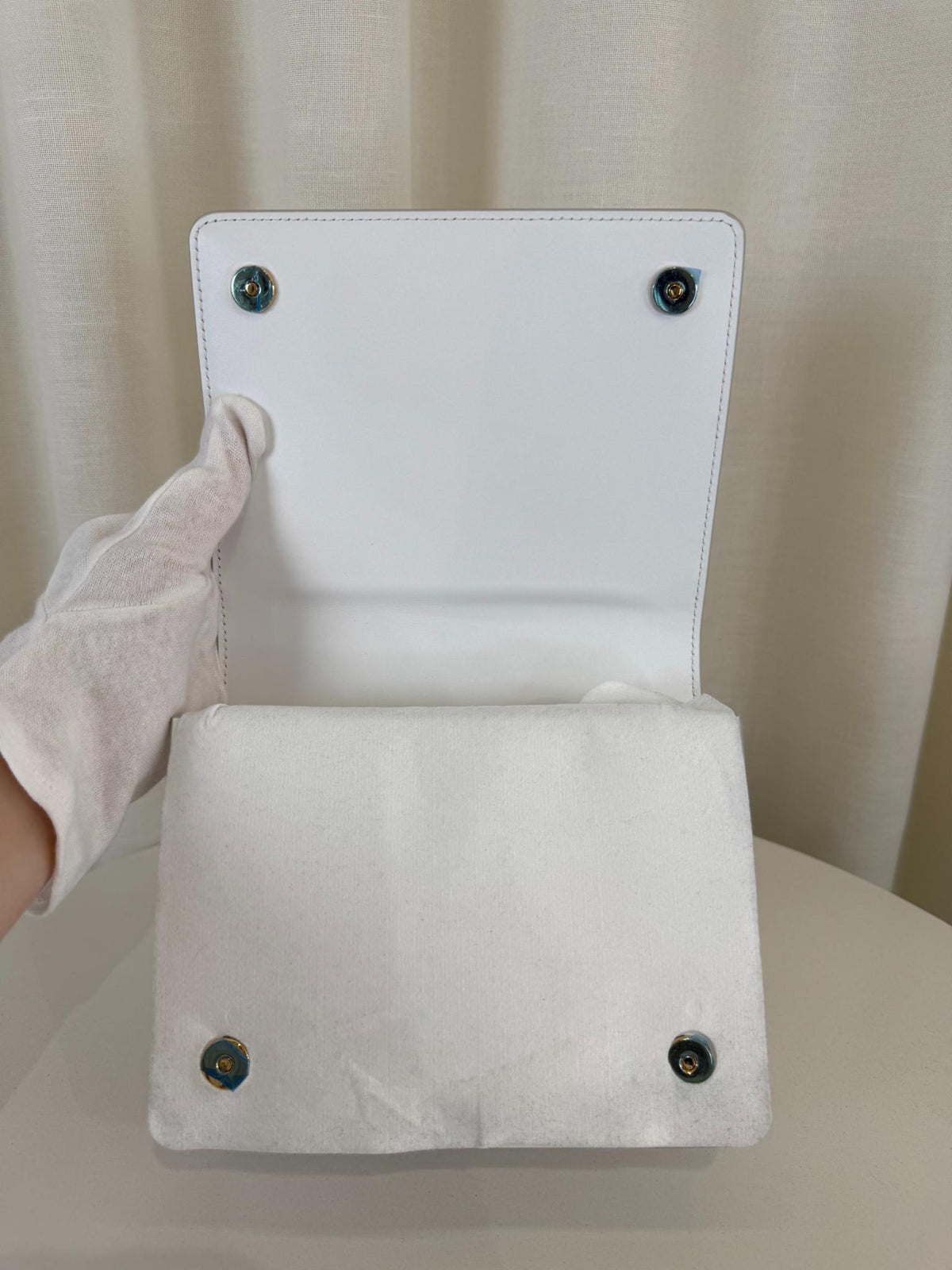 Dolce Gabbana 3.5 White Leather Crossbody Bag