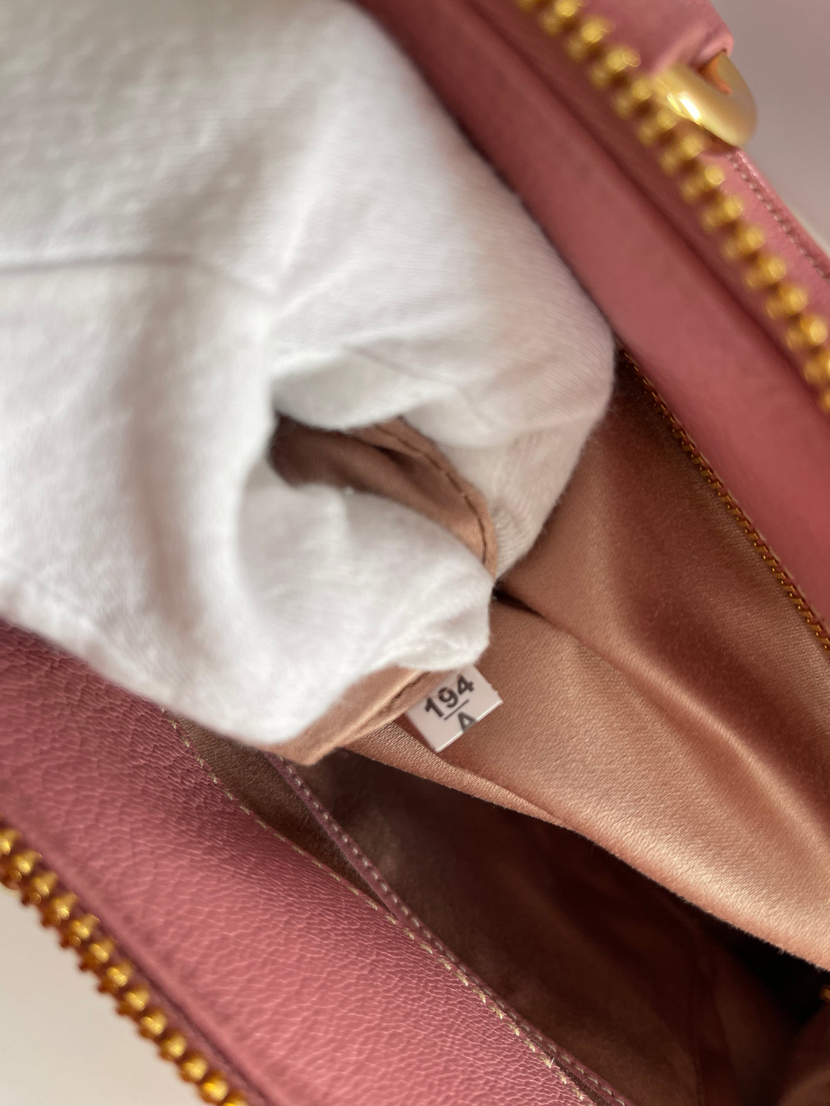 Miu Miu Madras Pink Leather Top Handle Bag