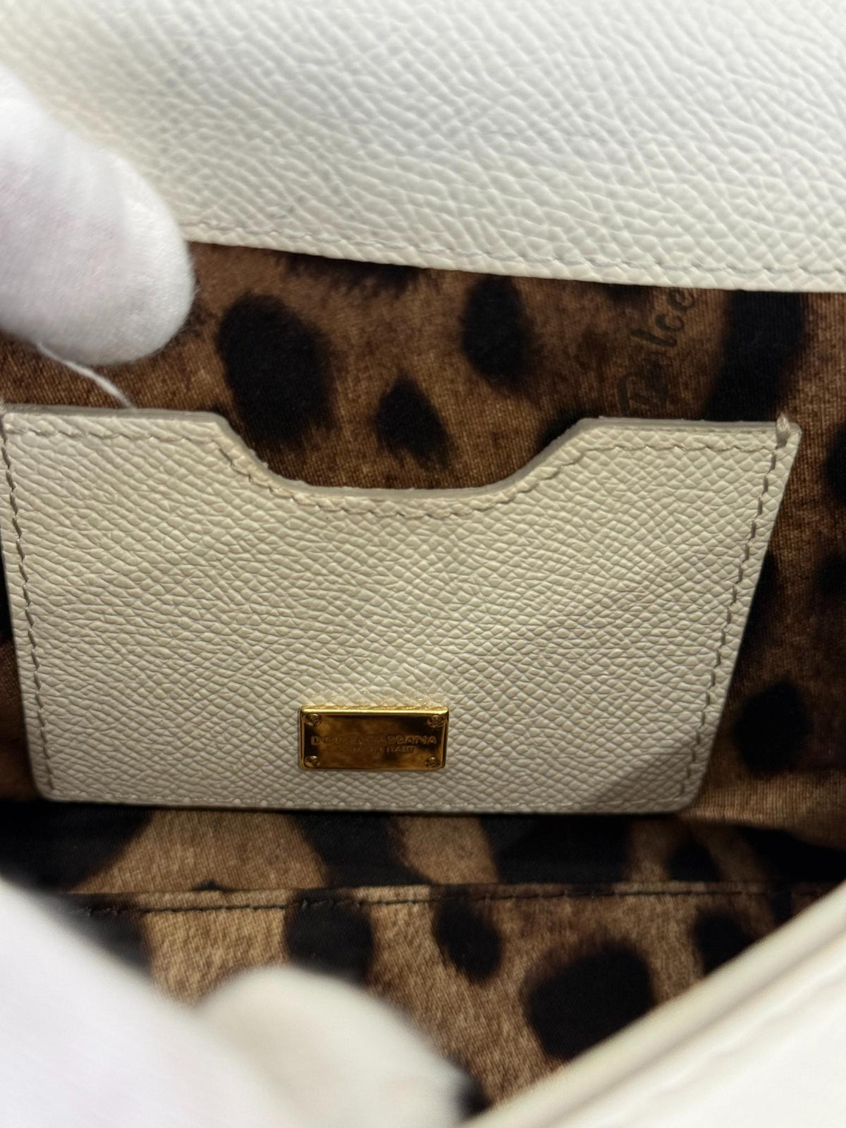 Dolce Gabbana Small Miss Sicily Ivory Dauphine Top Handle