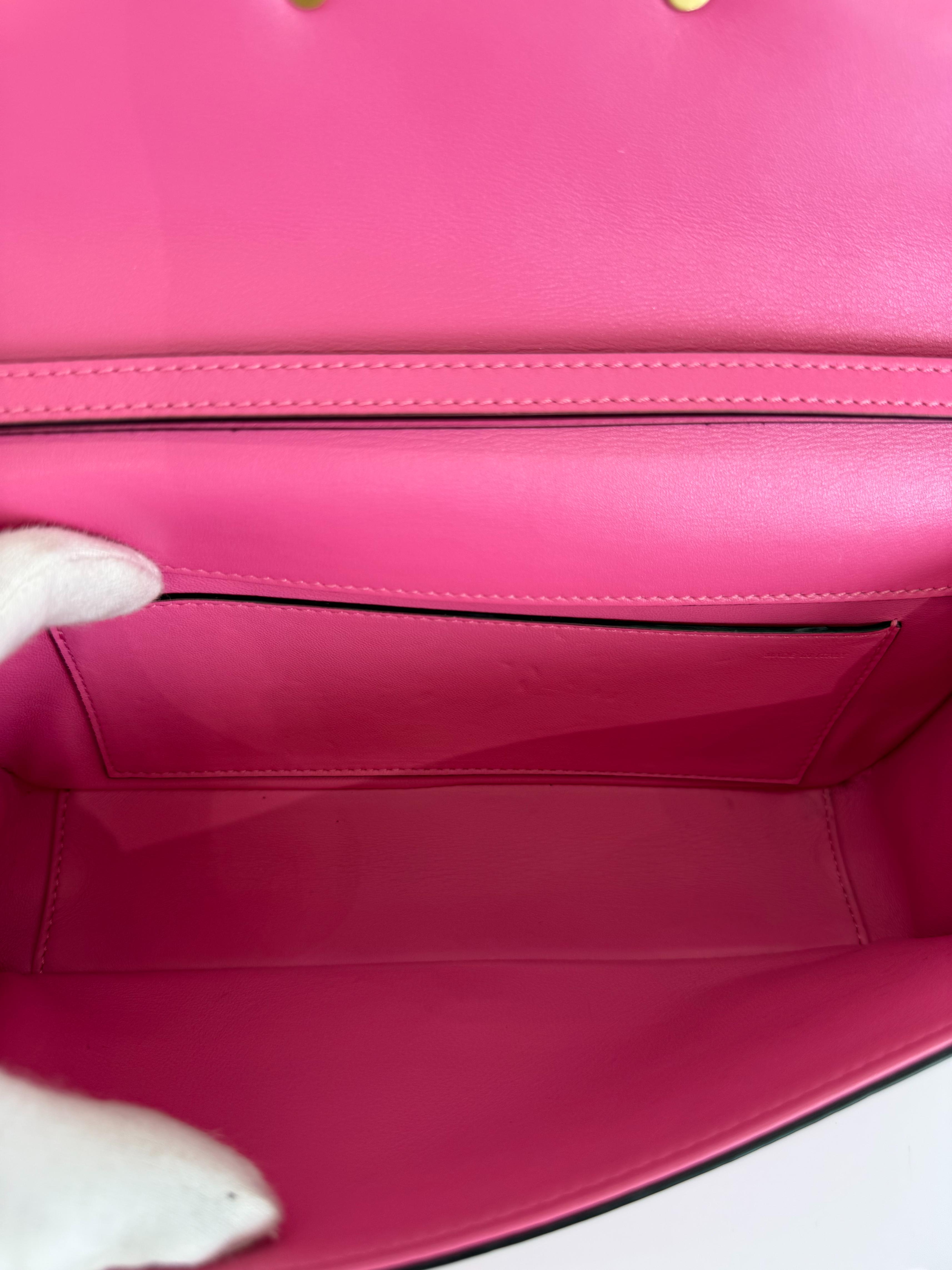 Valentino Garavani Locò Pink Calfskin Vlogo Signature Shoulder Bag