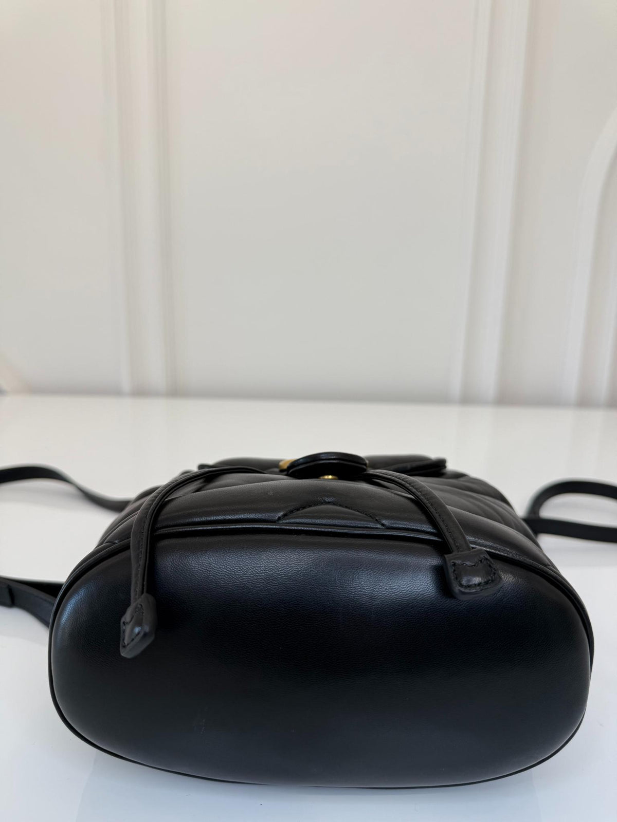 Gucci GG Marmont Black Matelasse Backpack