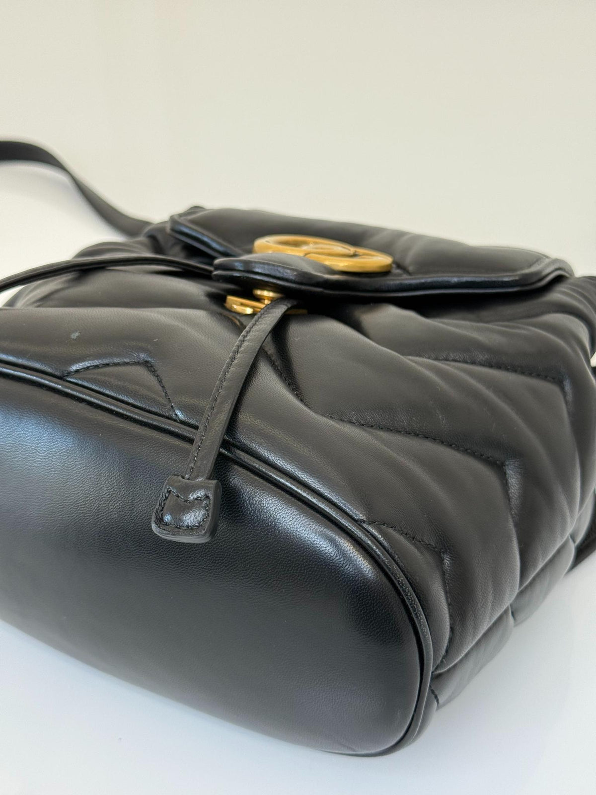 Gucci GG Marmont Black Matelasse Backpack