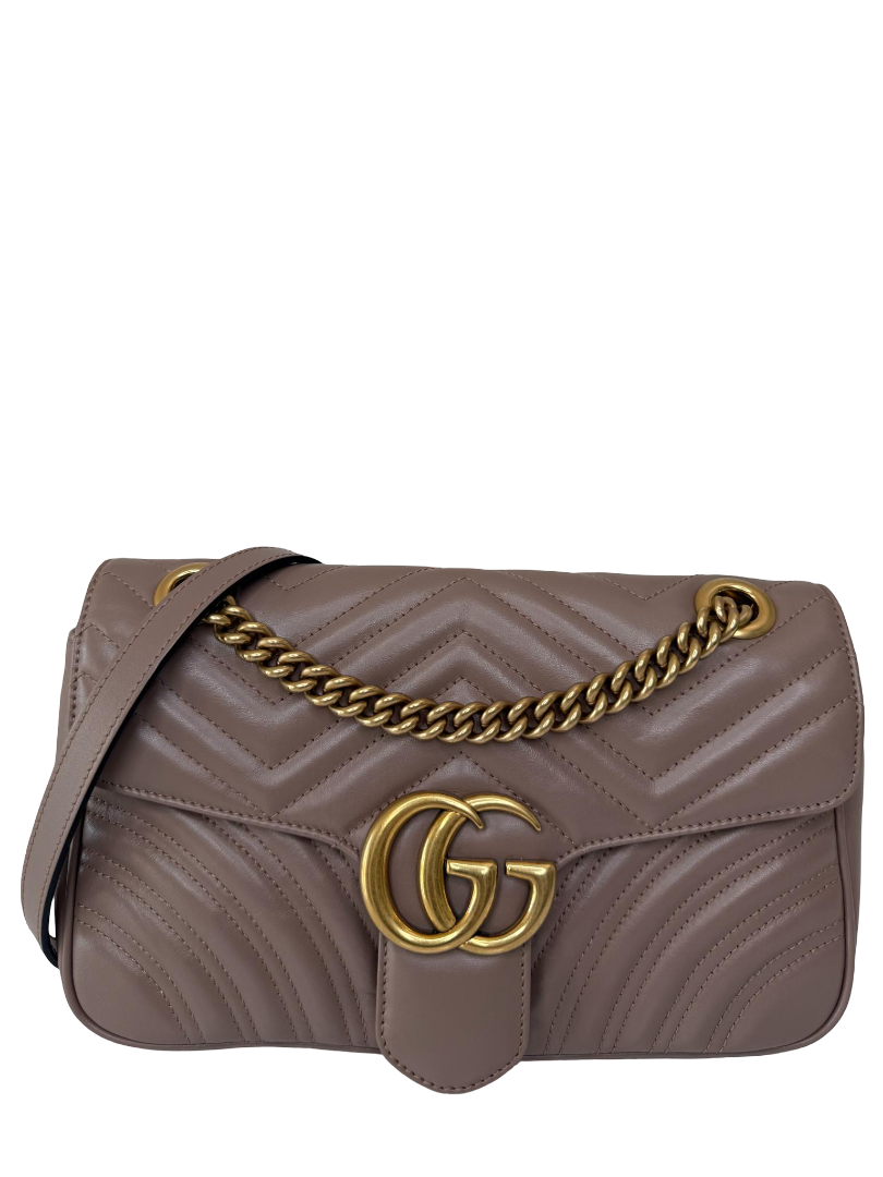 Gucci GG Marmont Beige Medium Shoulder Bag