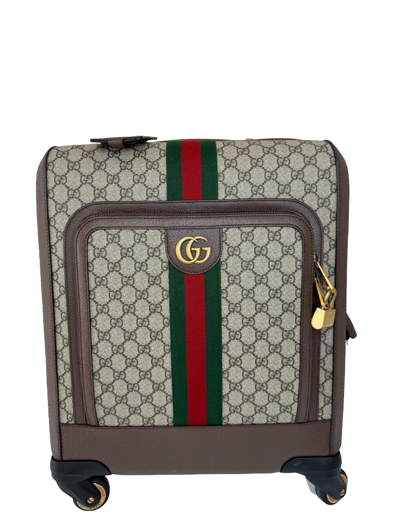 Gucci Beige/Ebony GG Supreme Canvas Savoy Small Cabin Trolley Bag
