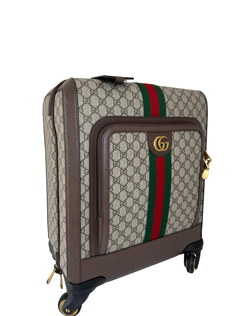 Gucci Beige/Ebony GG Supreme Canvas Savoy Small Cabin Trolley Bag