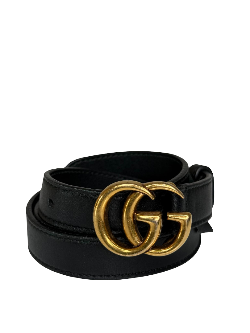 Gucci GG Marmont Thin Black Belt