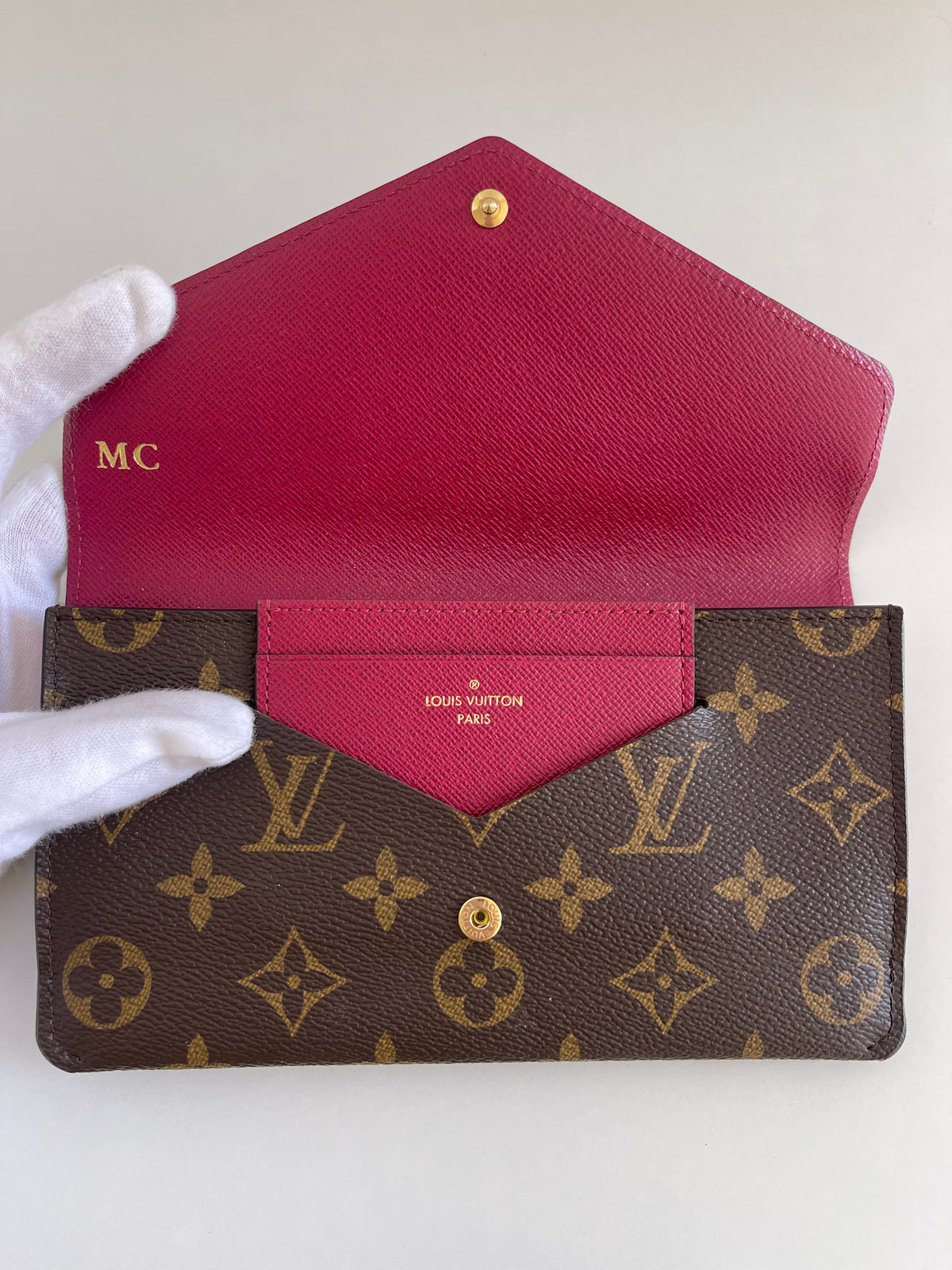 Louis Vuitton Jeanne Wallet Fuchsia Monogram Canvas