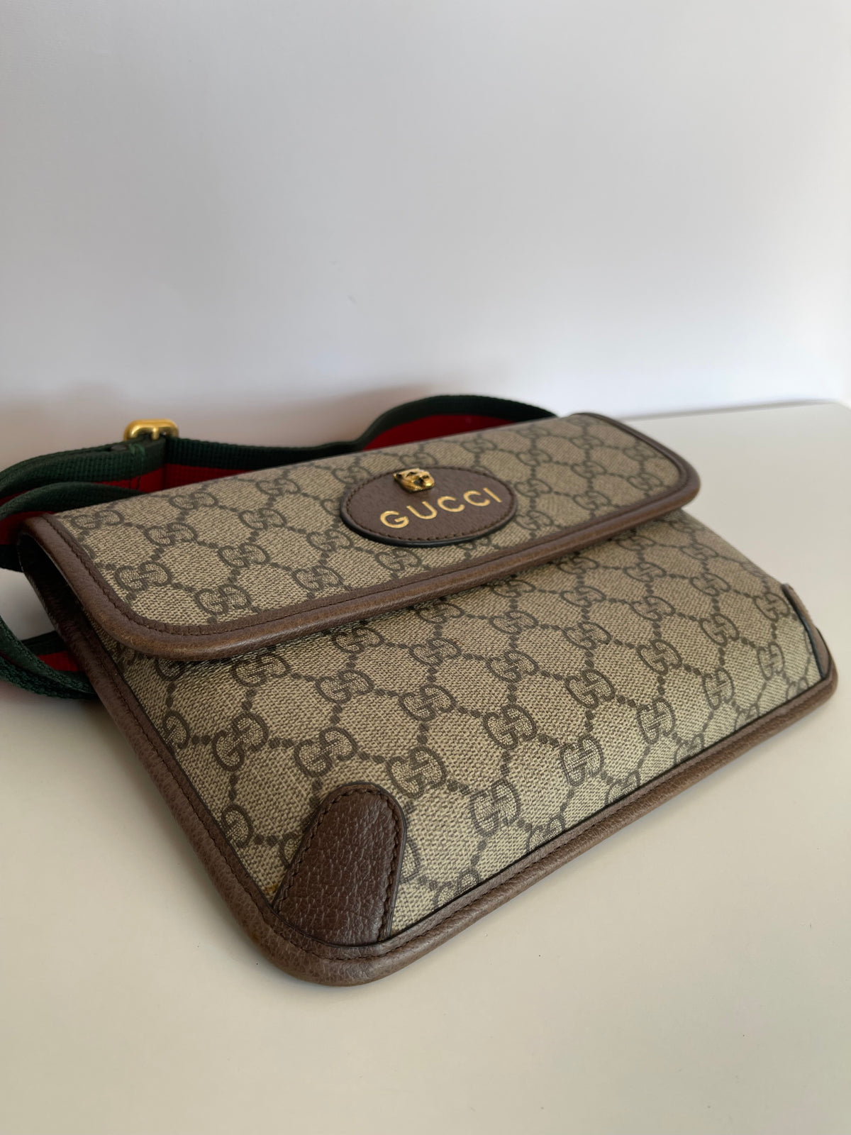 Gucci GG Supreme Web Sherry Line Neo Vintage Waist Bag