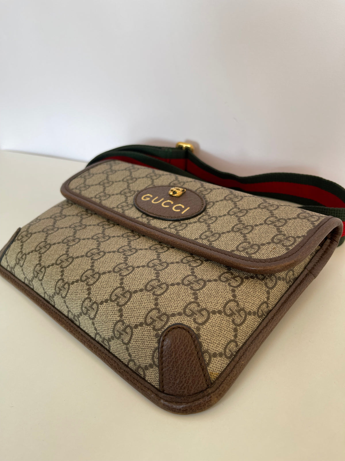 Gucci GG Supreme Web Sherry Line Neo Vintage Waist Bag