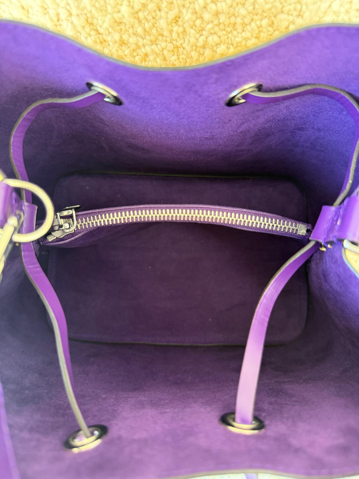 Louis Vuitton Citron/Violet Epi Leather NeoNoe MM Bag