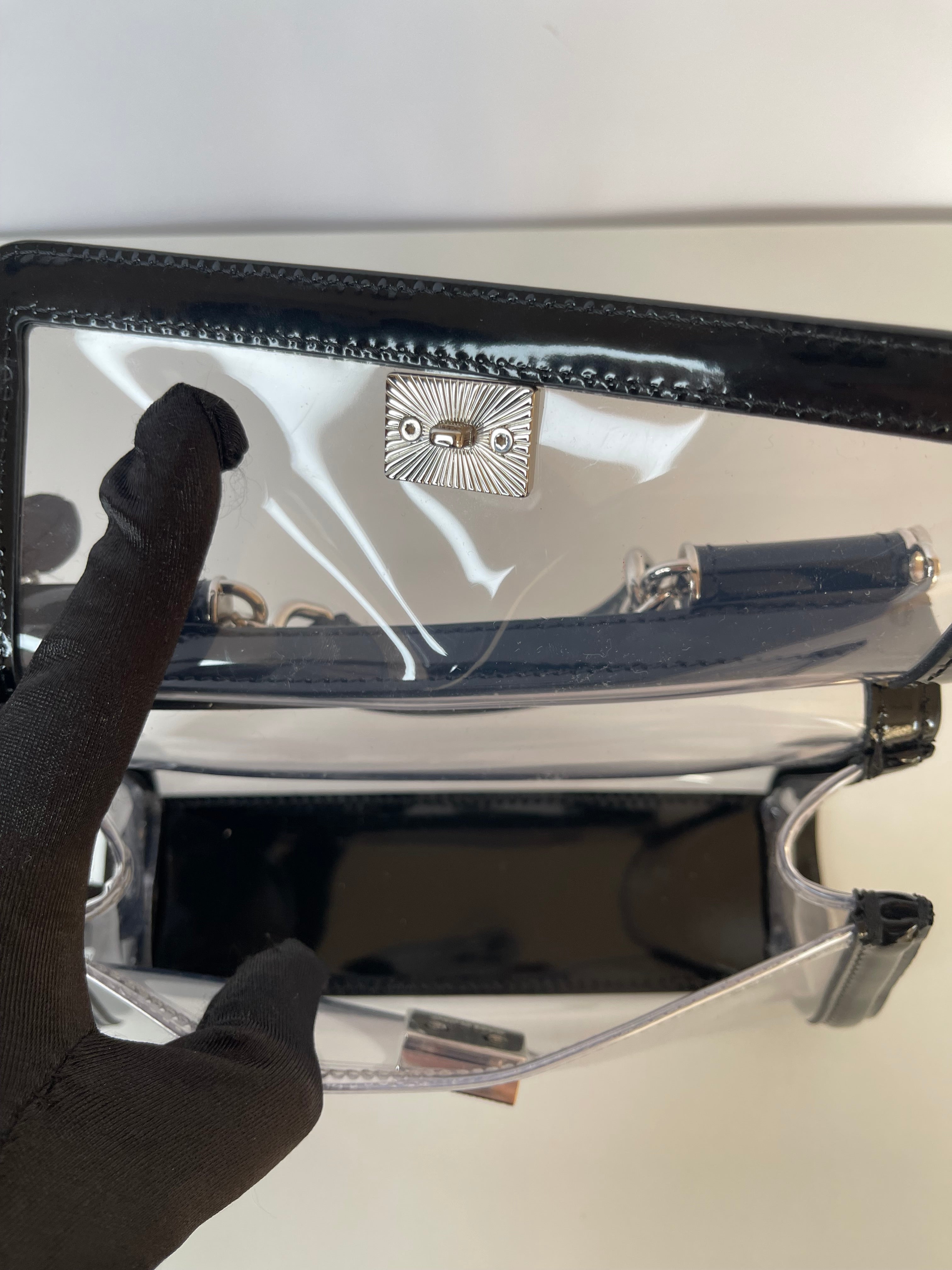 Dolce Gabbana Kim Small PVC Sicily Bag Transparent Black