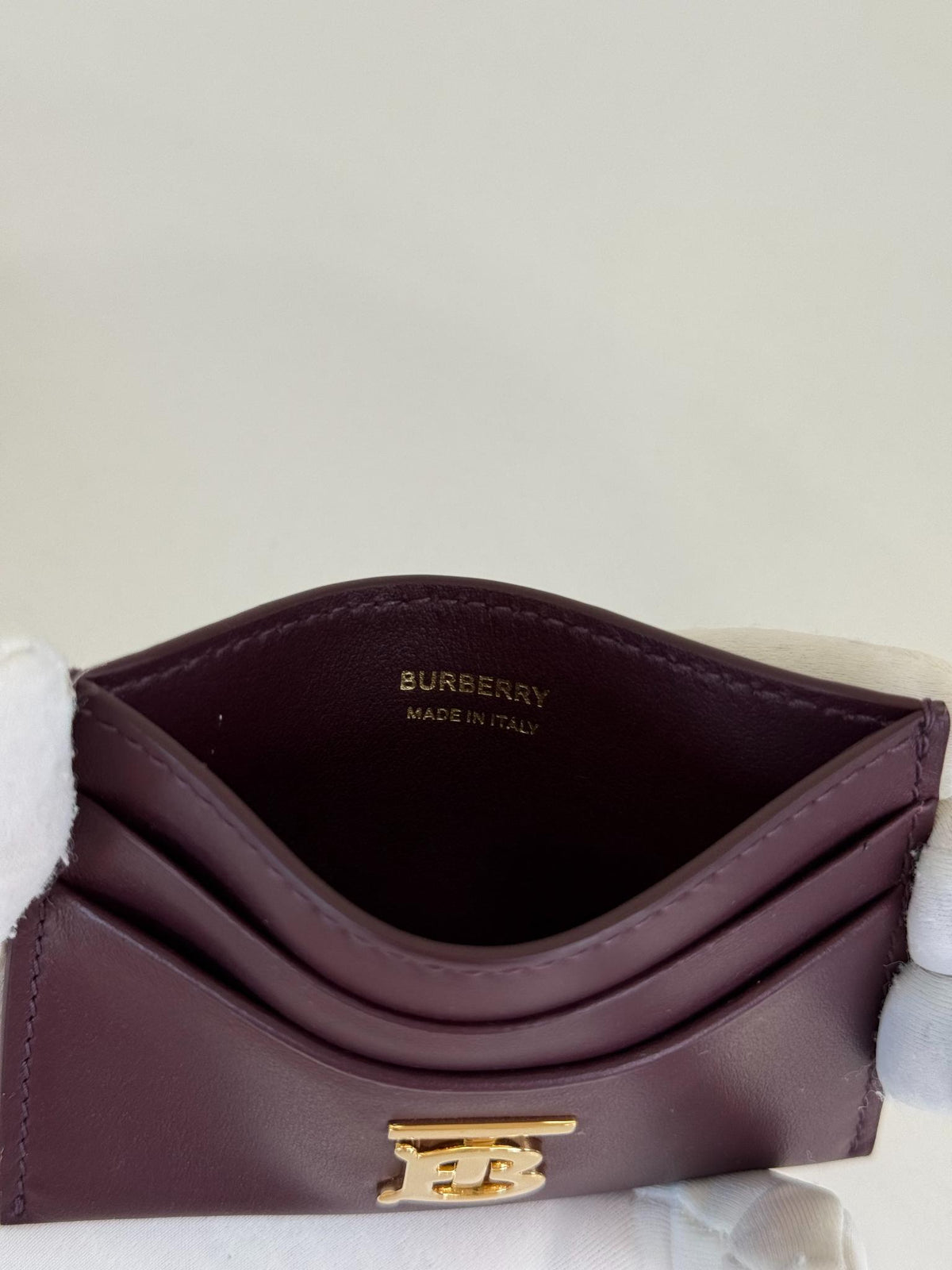 Burberry Monogram TB Dark Purple Card Case